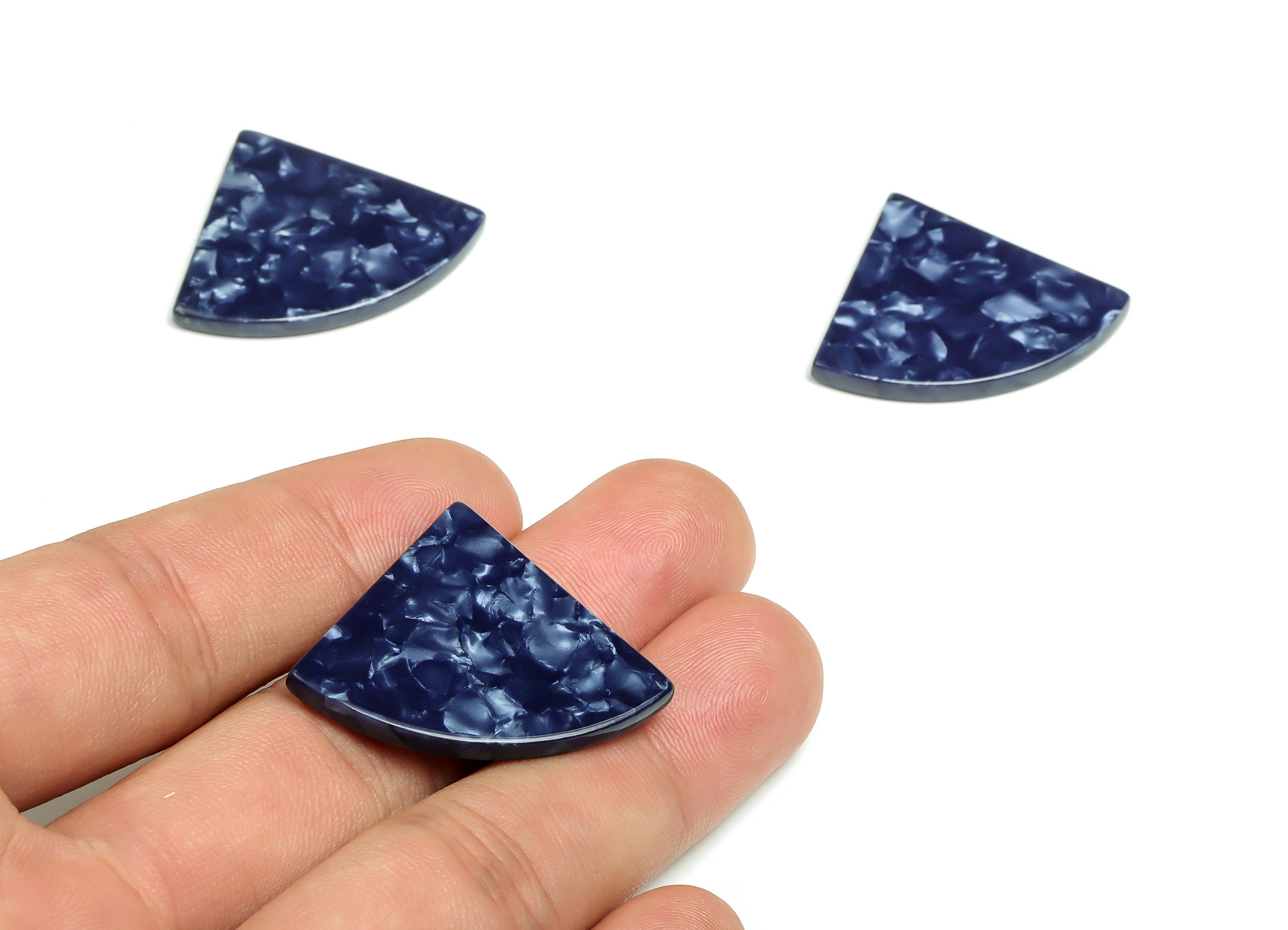 Acetate Pizza Earring Charms - Acetate Pizza Pendant - Jewelry Making Supplies - Color Code: A406 - 34.83x29.46x2.74mm - AC1749-A406 - DOMEDBAZAAR