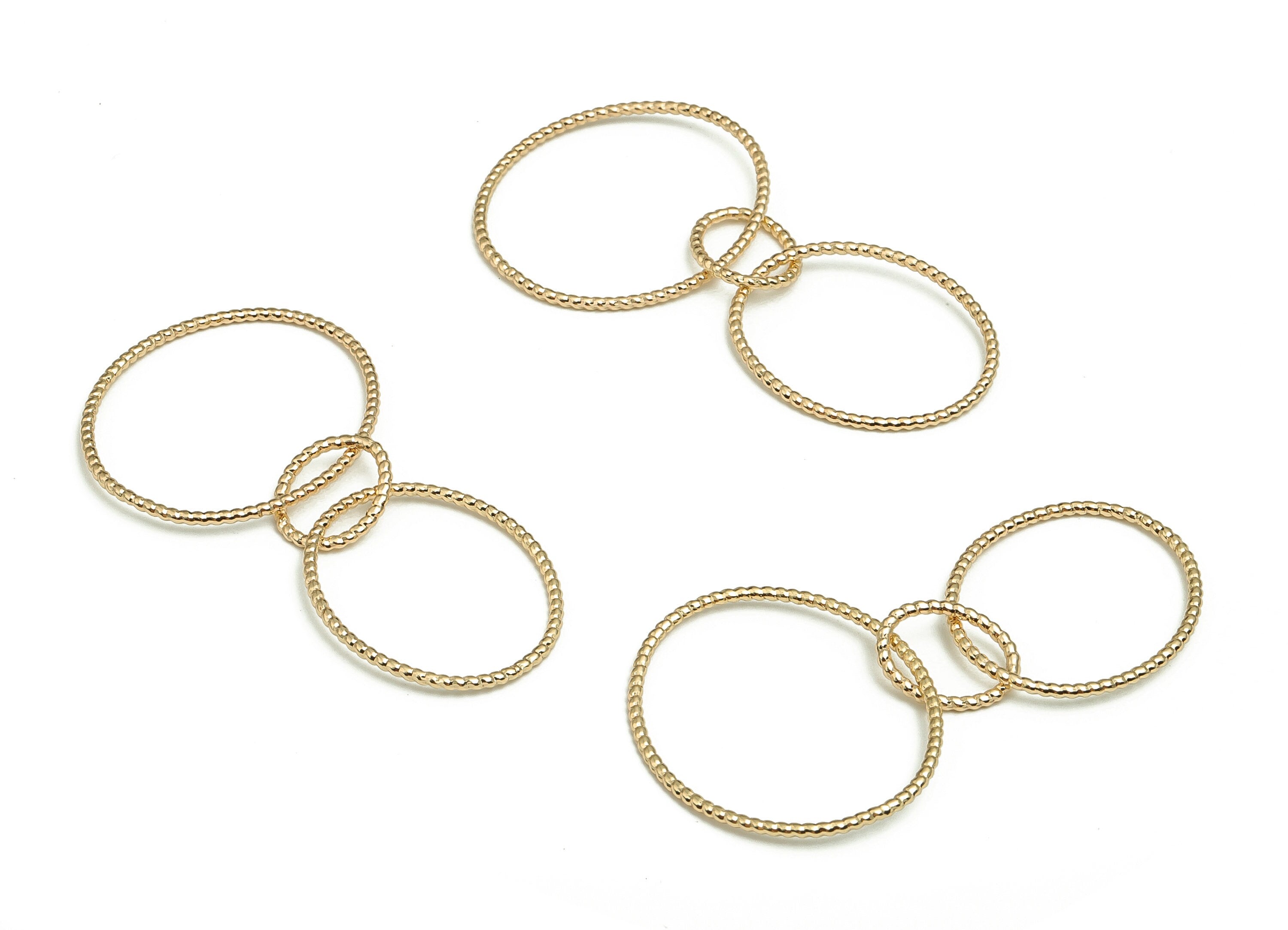 Gold Texture Oval Earring Hooks - Brass Oval Earring Wire - 18K Real Gold Plated Brass - Jewelry Supplies - 73.3x30.09x1.4mm - RGP4102 - DOMEDBAZAAR