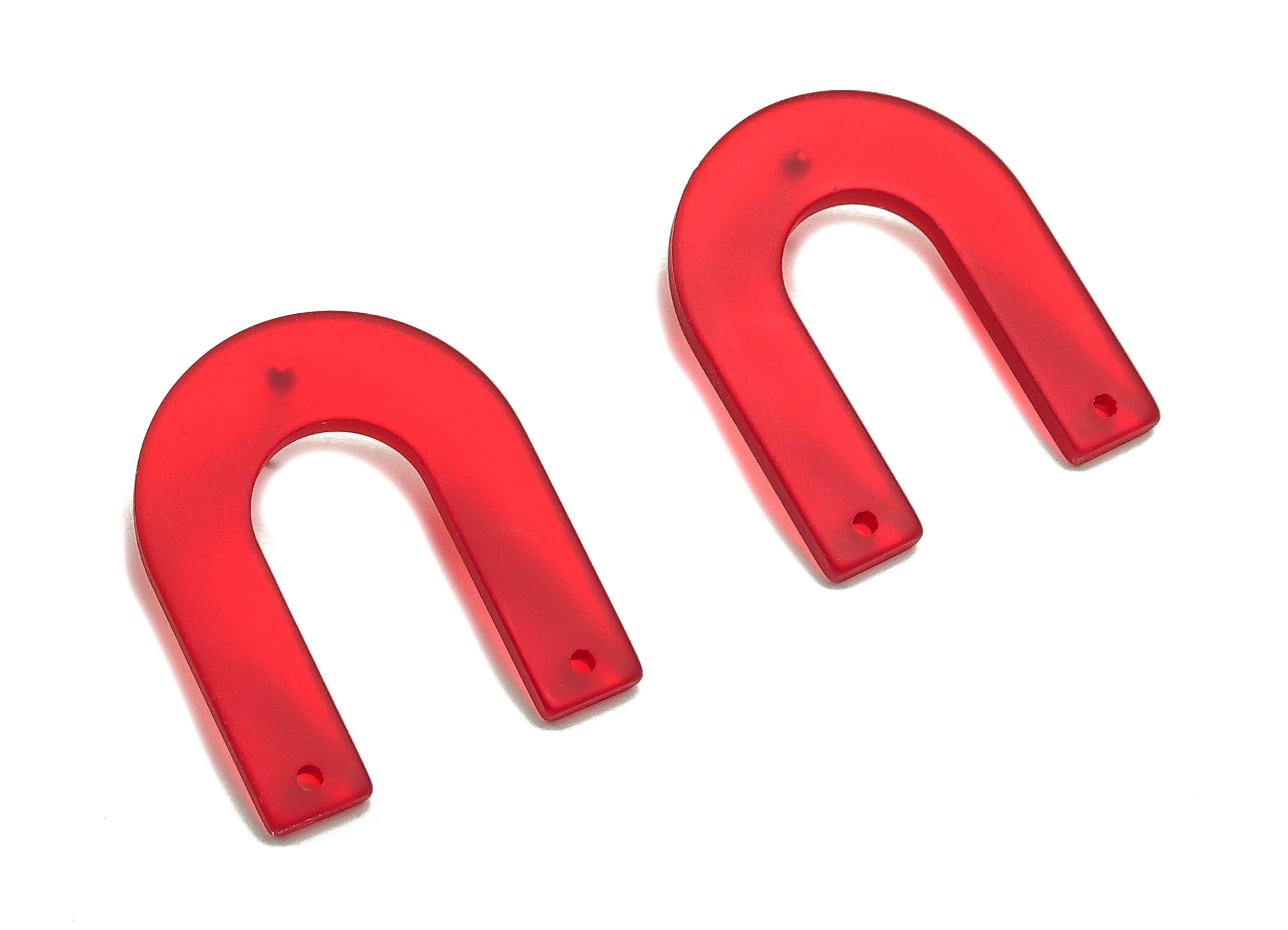 Acrylic U Earring Post - Geometry Acrylic Earring Stud - Earring Post - Jewelry Supplies- Color Code:A700- 32.37x27.14x2.78mm - AC1886-A700 - DOMEDBAZAAR