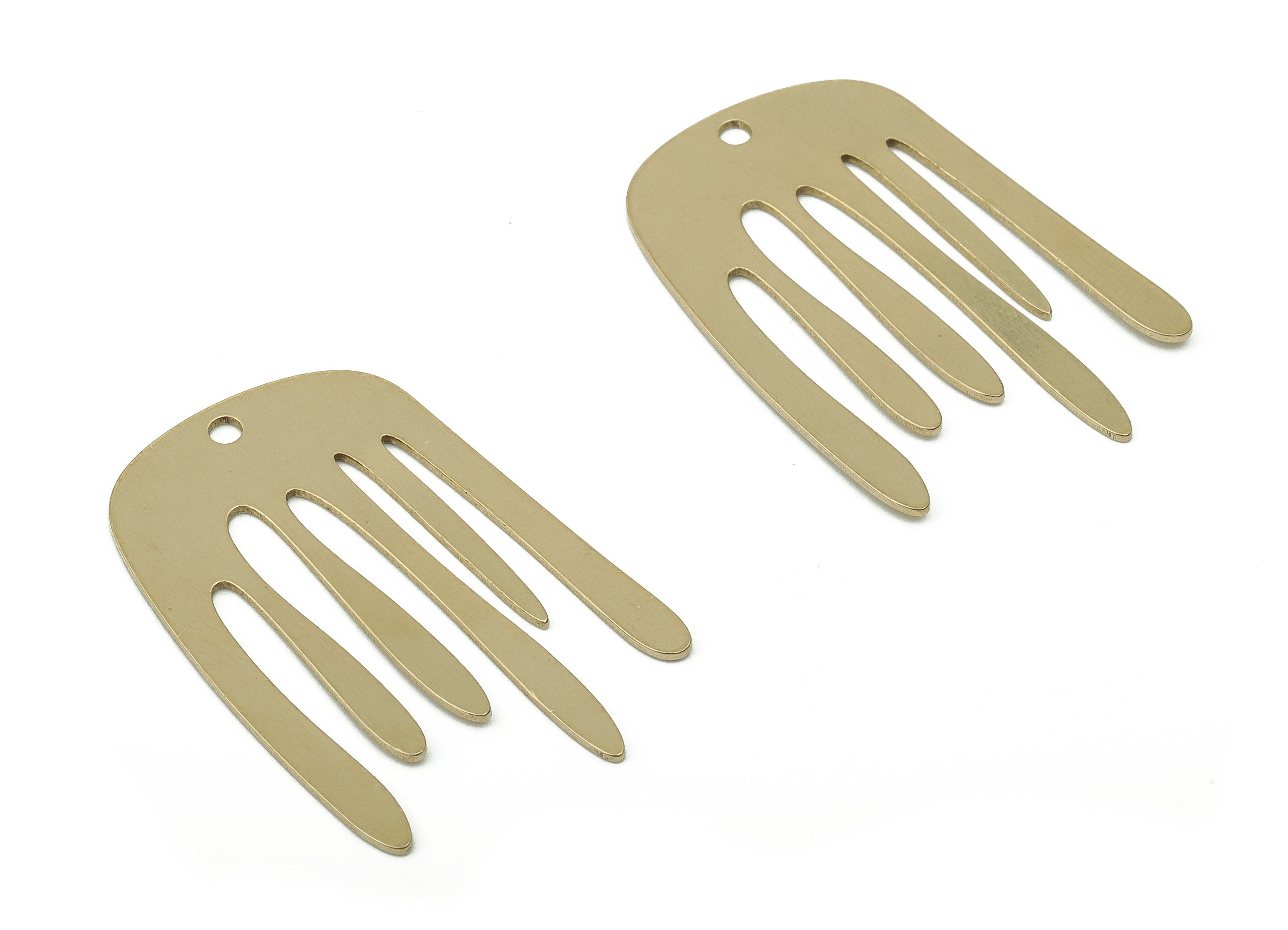 Brass Geometric Charms - Raw Brass Geometric Pendants Charms - Geometrical Shape Findings - Jewelry Supplies -37.68x24.69x0.71mm- PPA0080 - DOMEDBAZAAR