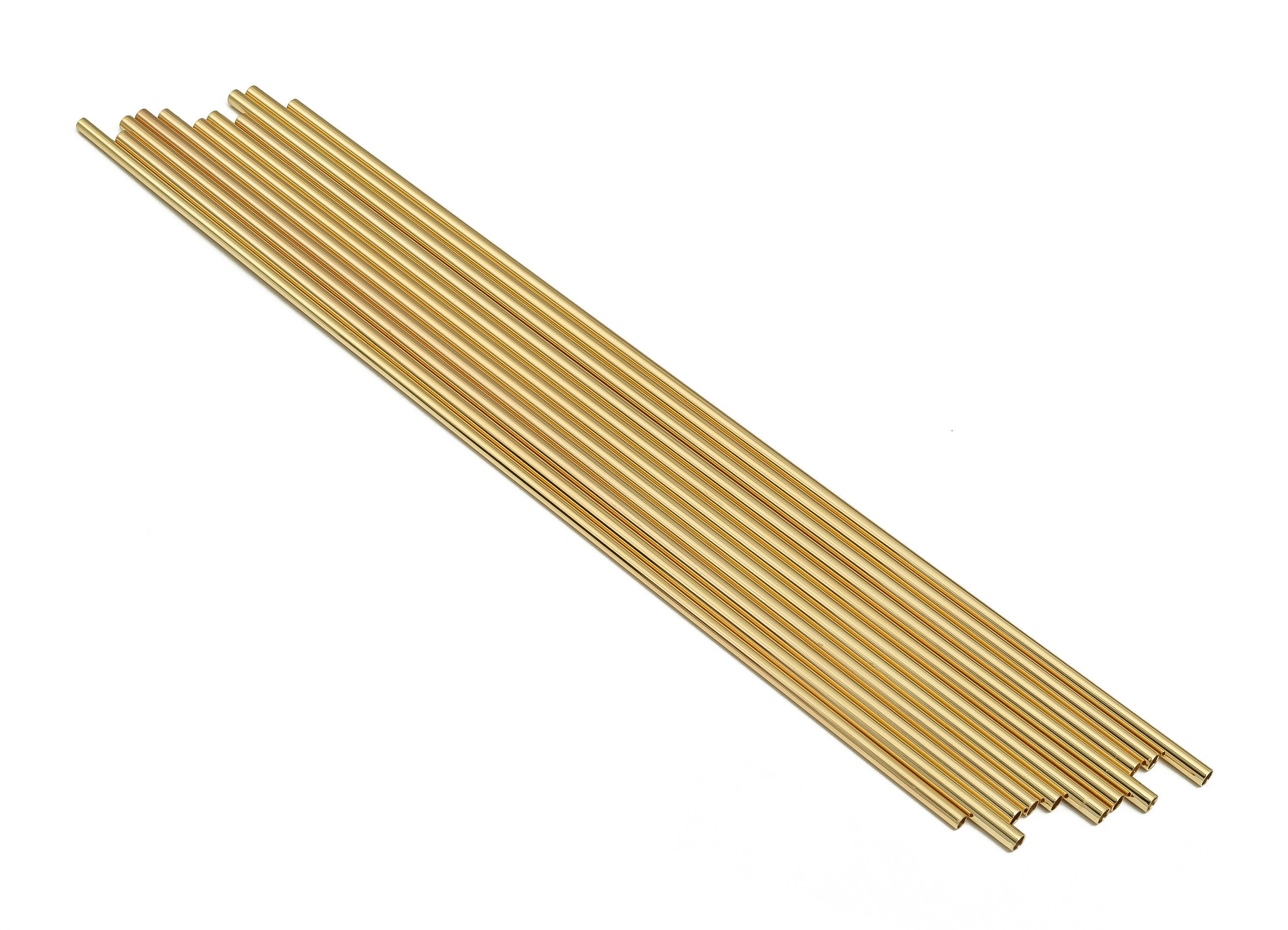 Brass Himmeli Tubes -Brass Himmeli DIY Tube Beads - Geometric Shapes - For Air Plants - 18k Real Gold Plated Brass -3x0.2x200mm- RGP4050-200 - DOMEDBAZAAR