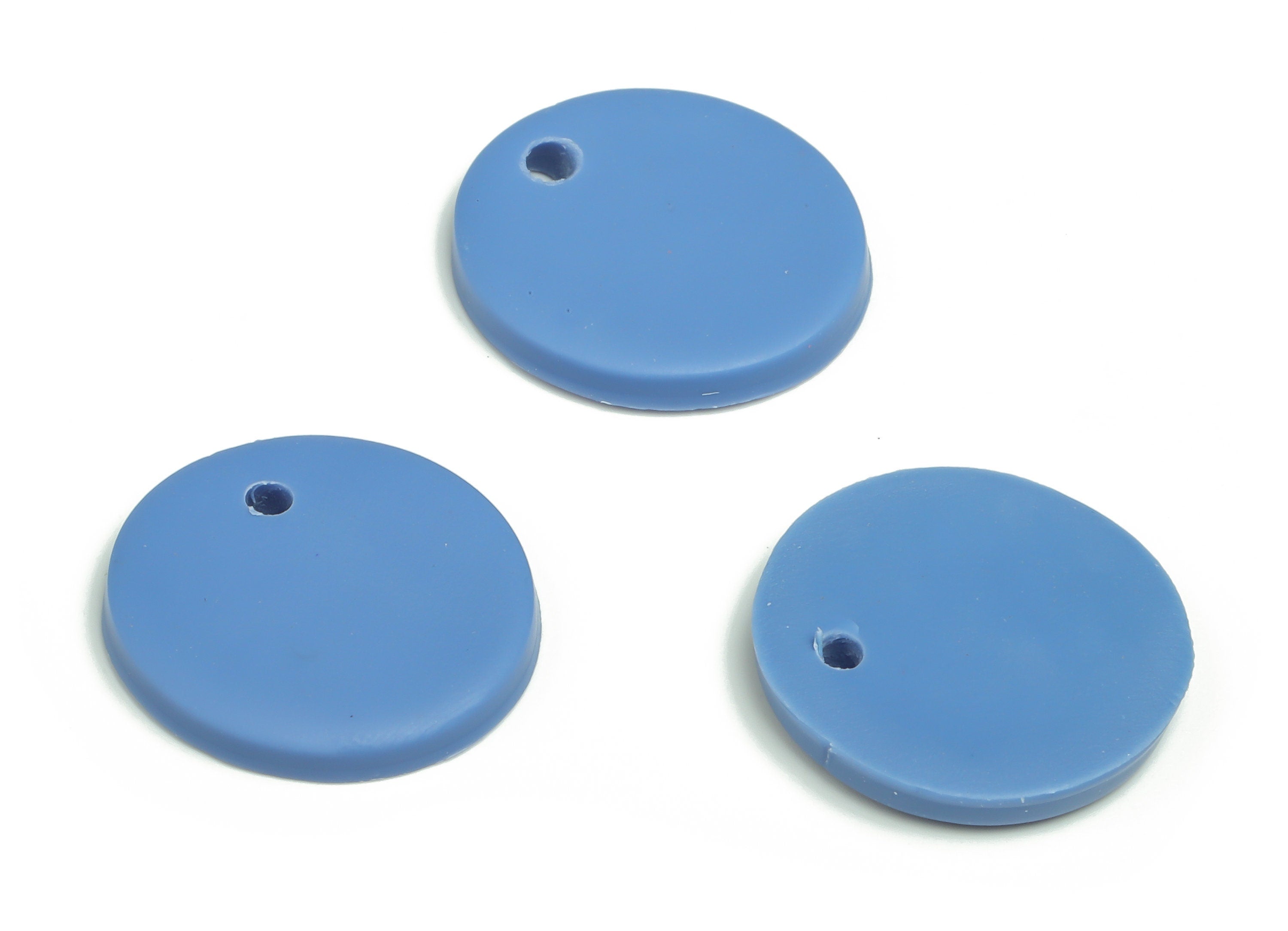 PolymerClay Round Earring Charms - PolymerClay Circle Pandant - Earring Findings - Jewelry Handmade - 18.18x18.18x2.99mm - PC2308 - DOMEDBAZAAR