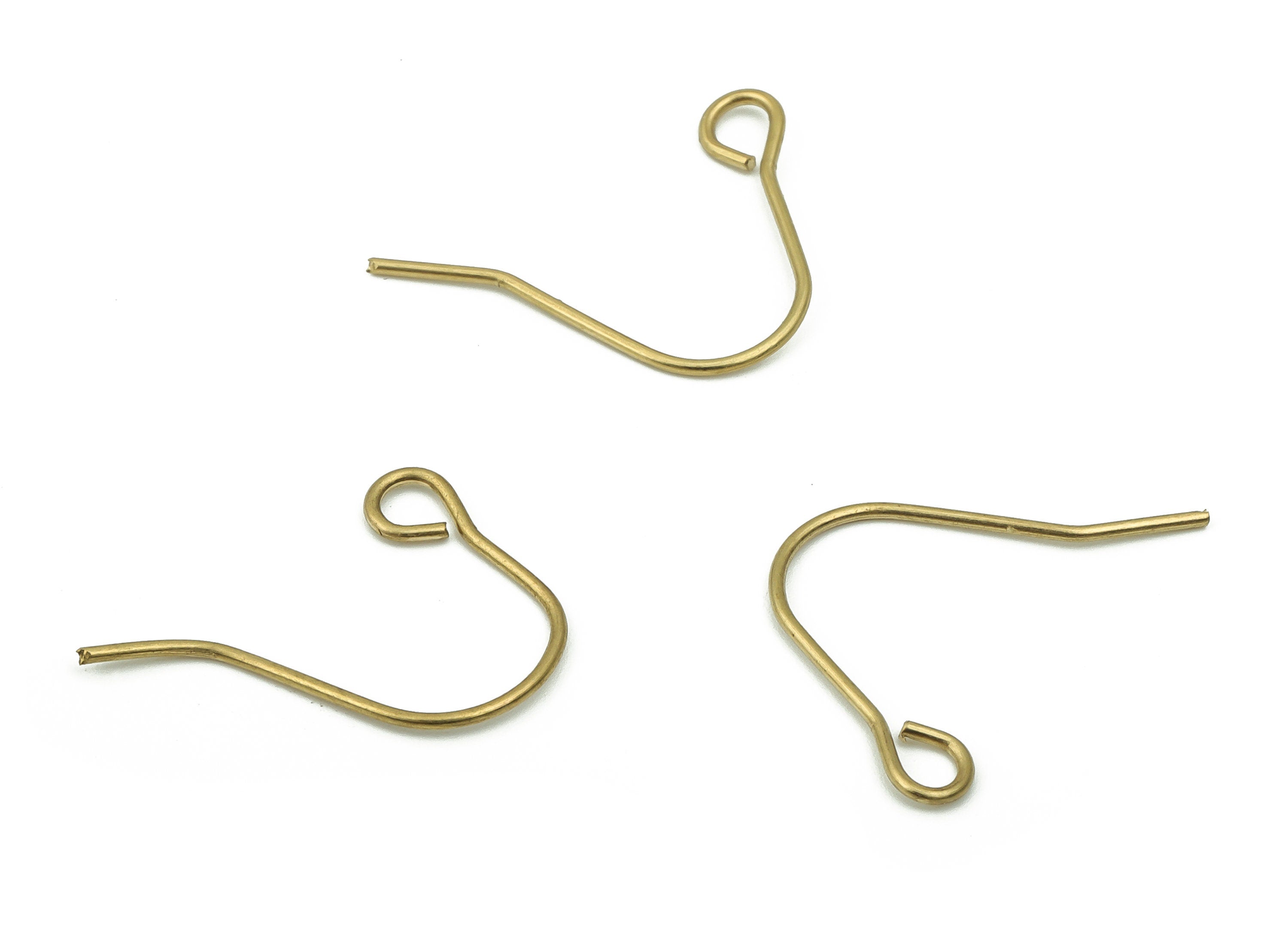 Raw Brass Earring Hook - Brass Earring Wire - Raw Brass Earring Charm - Brass Wire Pendant - Jewelry Supplies - 20.19x13.46x0.75mm-PP4825 - DOMEDBAZAAR