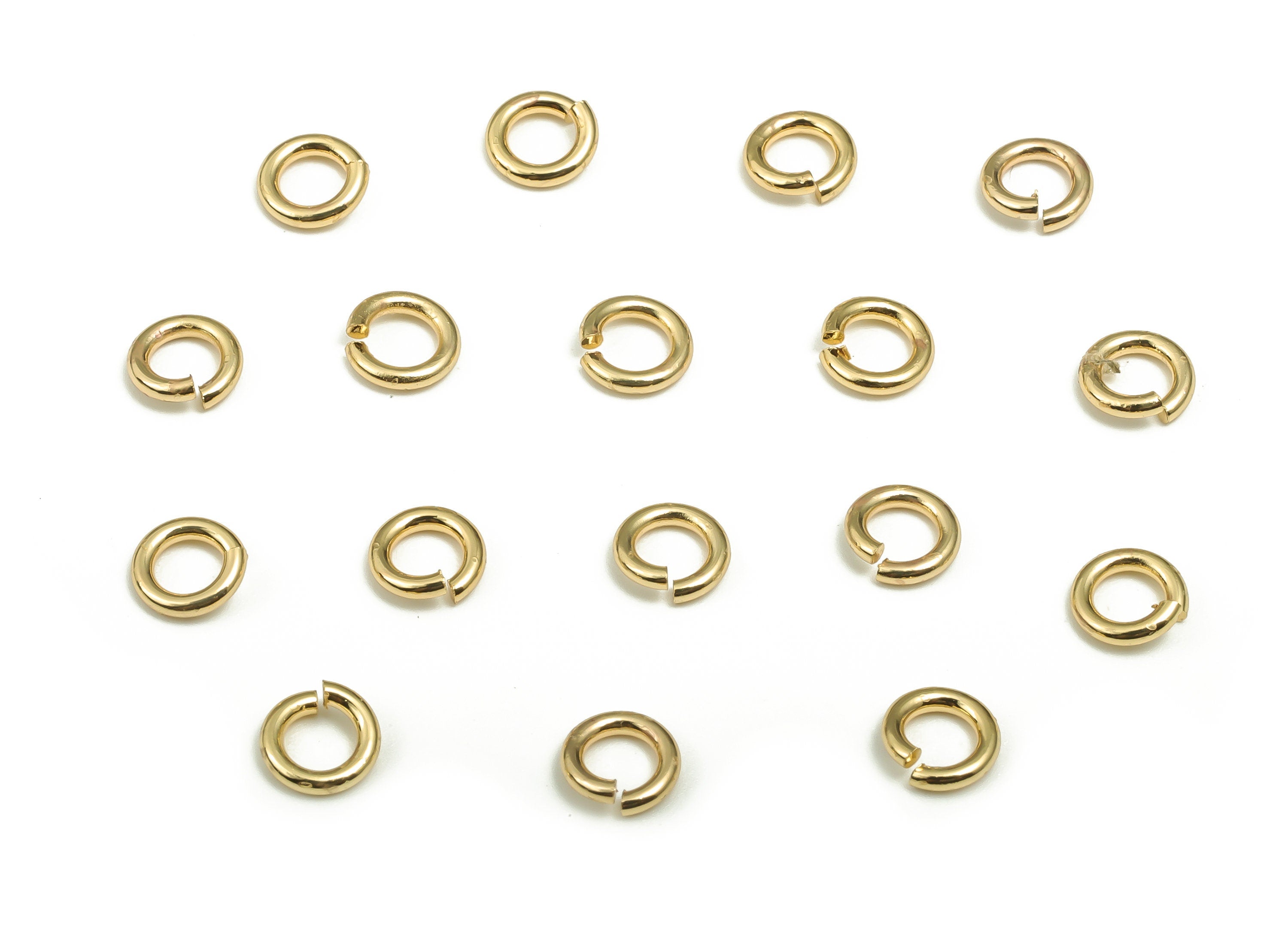 Brass Open Jump Rings - 5x1mm - Gold Open Jump Rings - 18K Real Gold Plated Brass - Jewelry Making Supplies - 5x5x1mm - RGP4138-5*1 - DOMEDBAZAAR