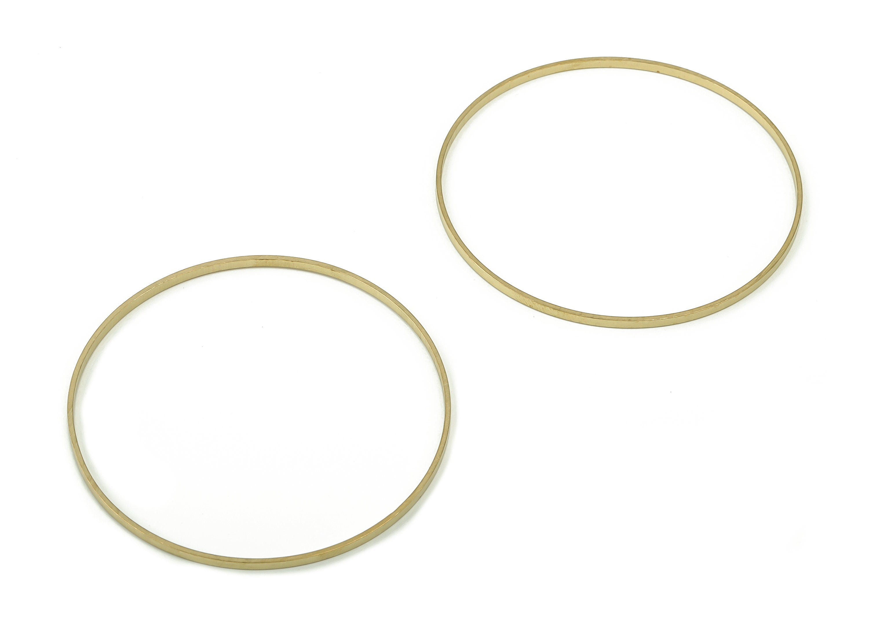 Raw Brass Round Link Charms - Brass Hoop Ring - Earring Connectors - Geometric Hoop Circle – Jewelry Supplies -55.05x55.05x1.65mm- PP4865 - DOMEDBAZAAR