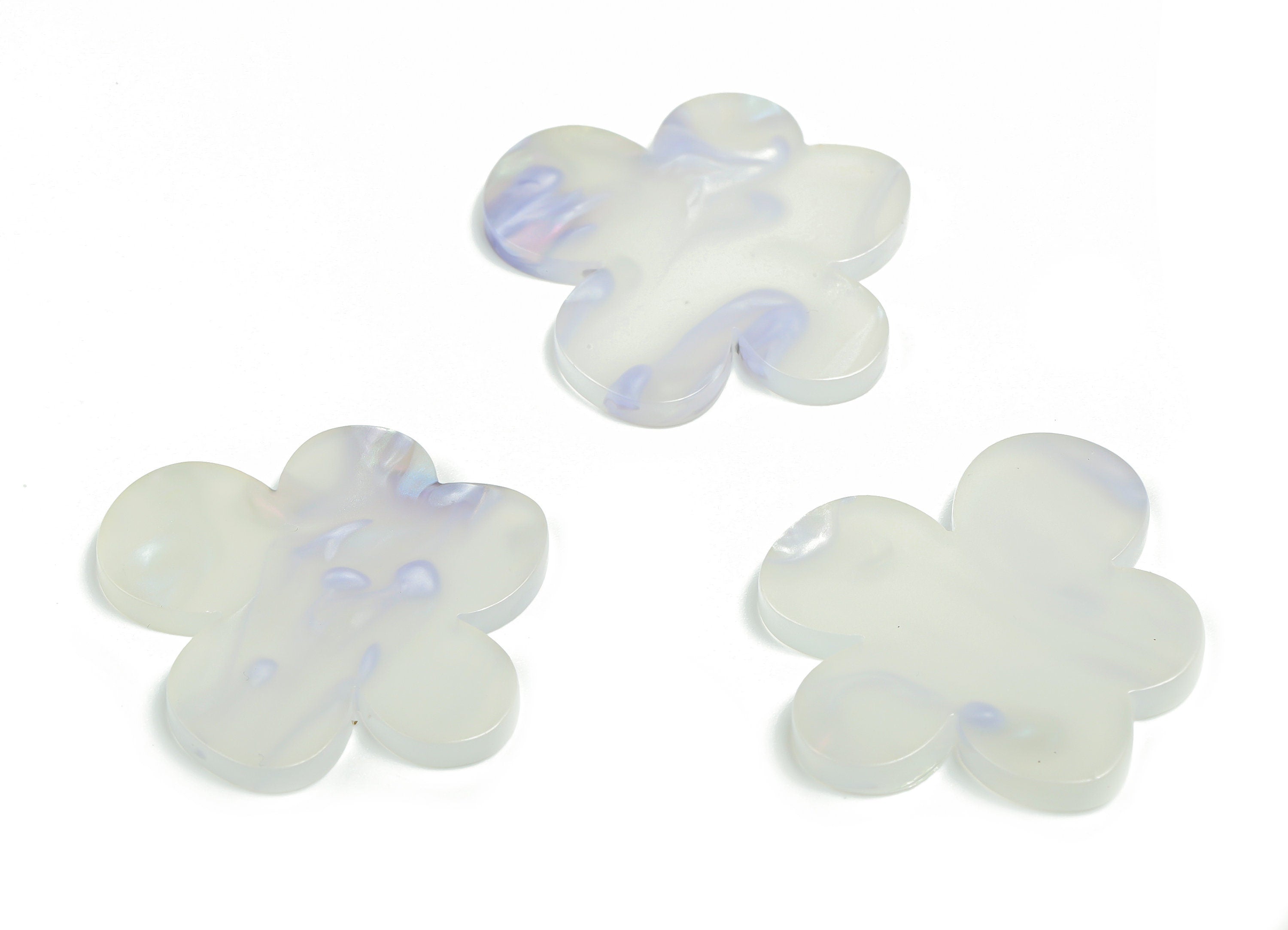 Acrylic Foliage Earring Charms - Acrylic Flower Pendant - Jewelry Making Supplies - Color Code: A594 - 29.84x27.27x2.04mm - AC2358-A594 - DOMEDBAZAAR