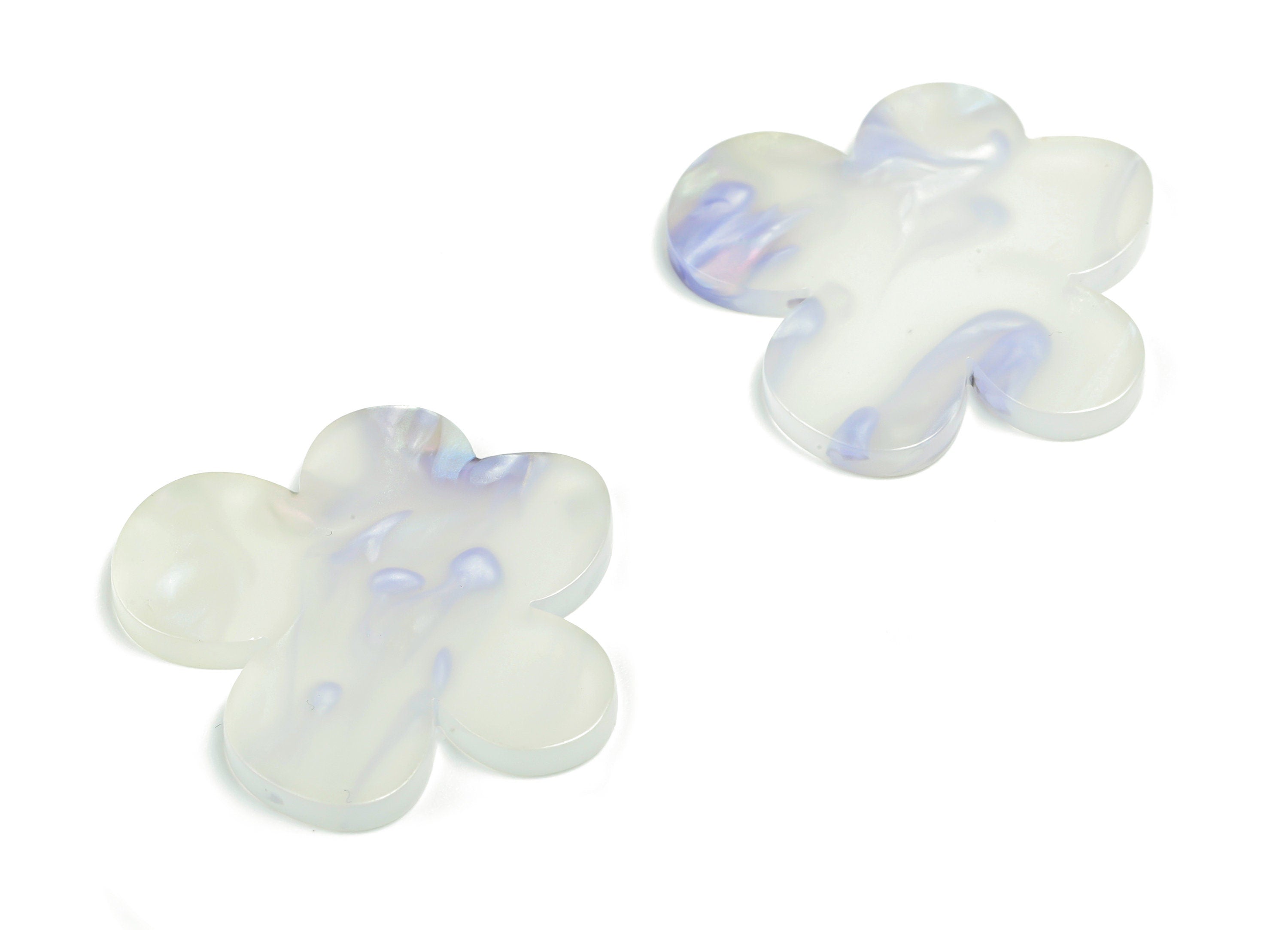 Acrylic Foliage Earring Charms - Acrylic Flower Pendant - Jewelry Making Supplies - Color Code: A594 - 29.84x27.27x2.04mm - AC2358-A594 - DOMEDBAZAAR