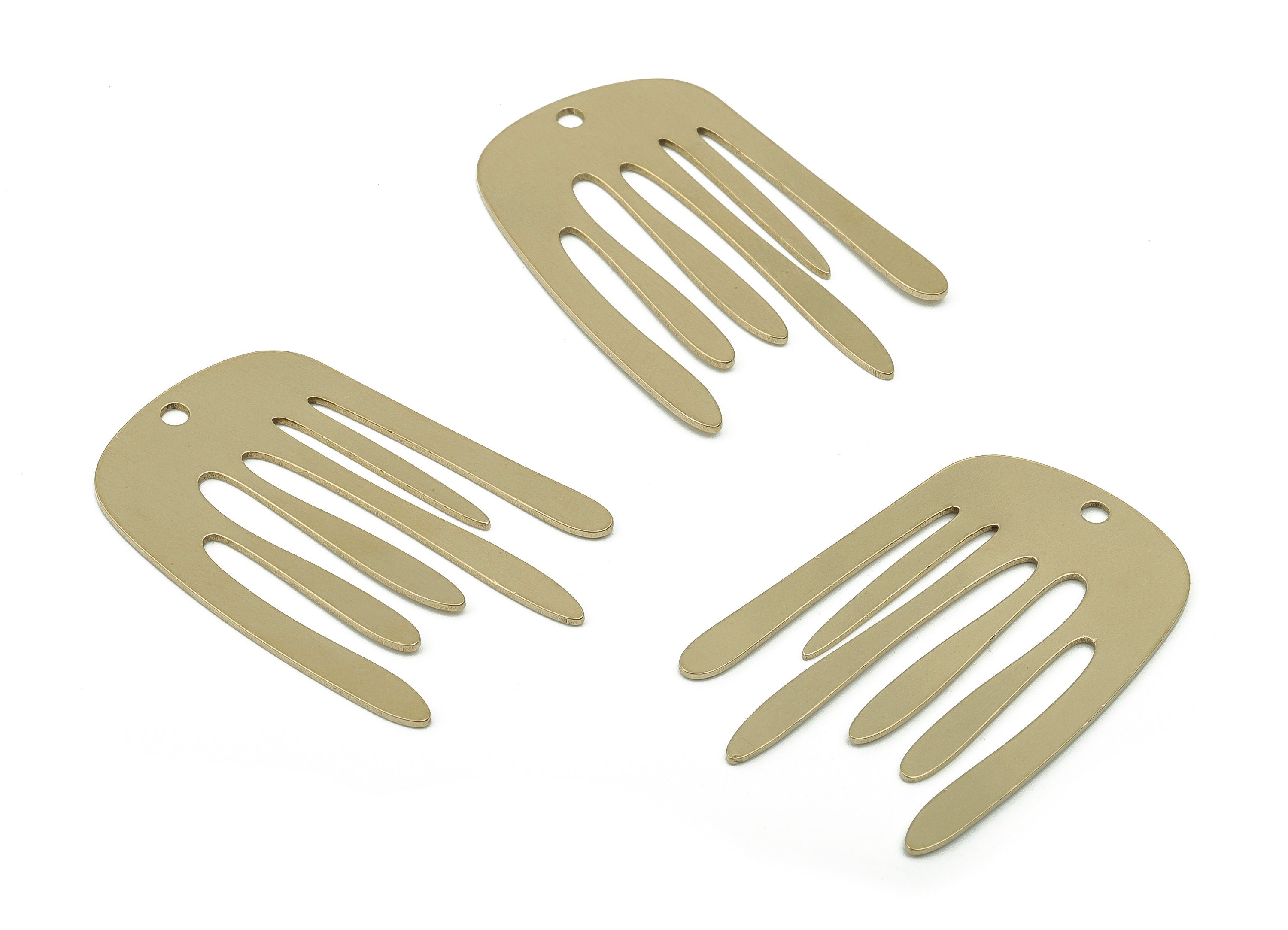 Brass Geometric Charms - Raw Brass Geometric Pendants Charms - Geometrical Shape Findings - Jewelry Supplies -37.68x24.69x0.71mm- PPA0080 - DOMEDBAZAAR