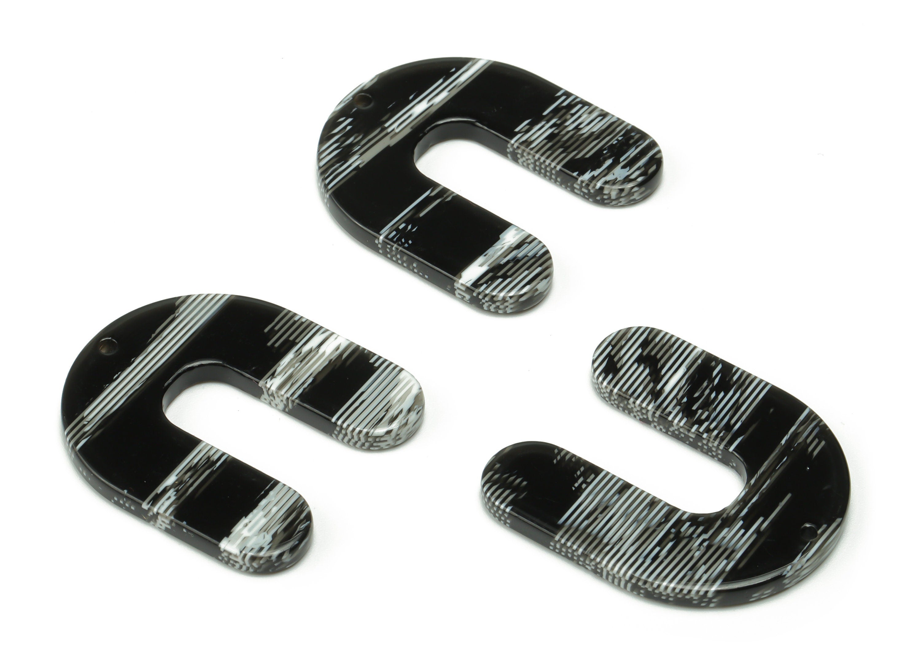 Acetate U Earring Charms - Acetate U Pendant - Jewelry Making Supplies - Color Code:A737 - 30.89x27.56x2.76mm - AC2367-A737 - DOMEDBAZAAR