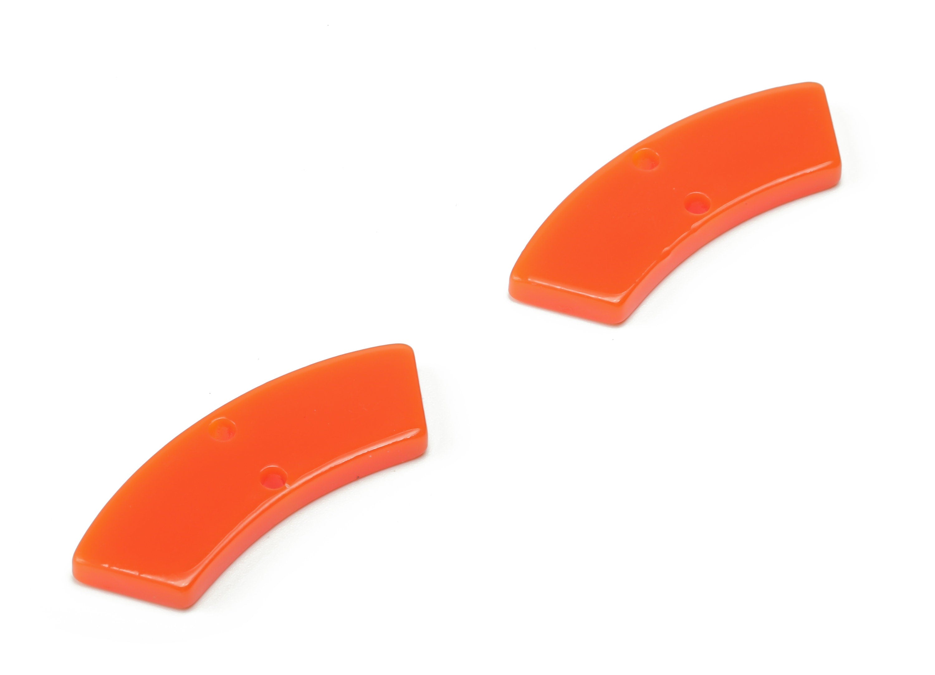 Acrylic Earring Charms - Irregular Shaped Connector - Arc Shaped 2 Hole - Jewelry Supplies - Color Code:A733 - 30.69X9.66X2.61mm-AC2326-A733 - DOMEDBAZAAR