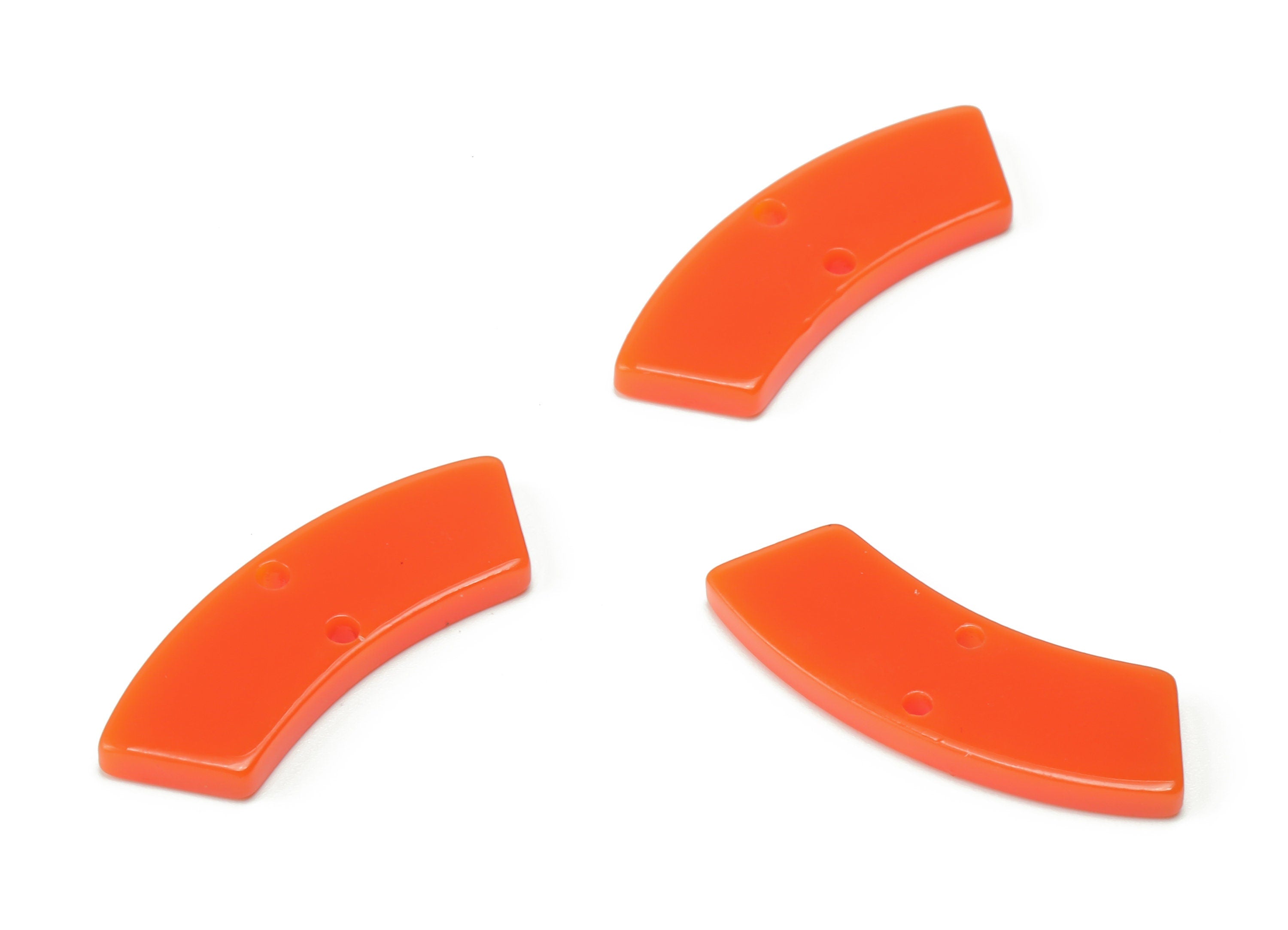 Acrylic Earring Charms - Irregular Shaped Connector - Arc Shaped 2 Hole - Jewelry Supplies - Color Code:A733 - 30.69X9.66X2.61mm-AC2326-A733 - DOMEDBAZAAR