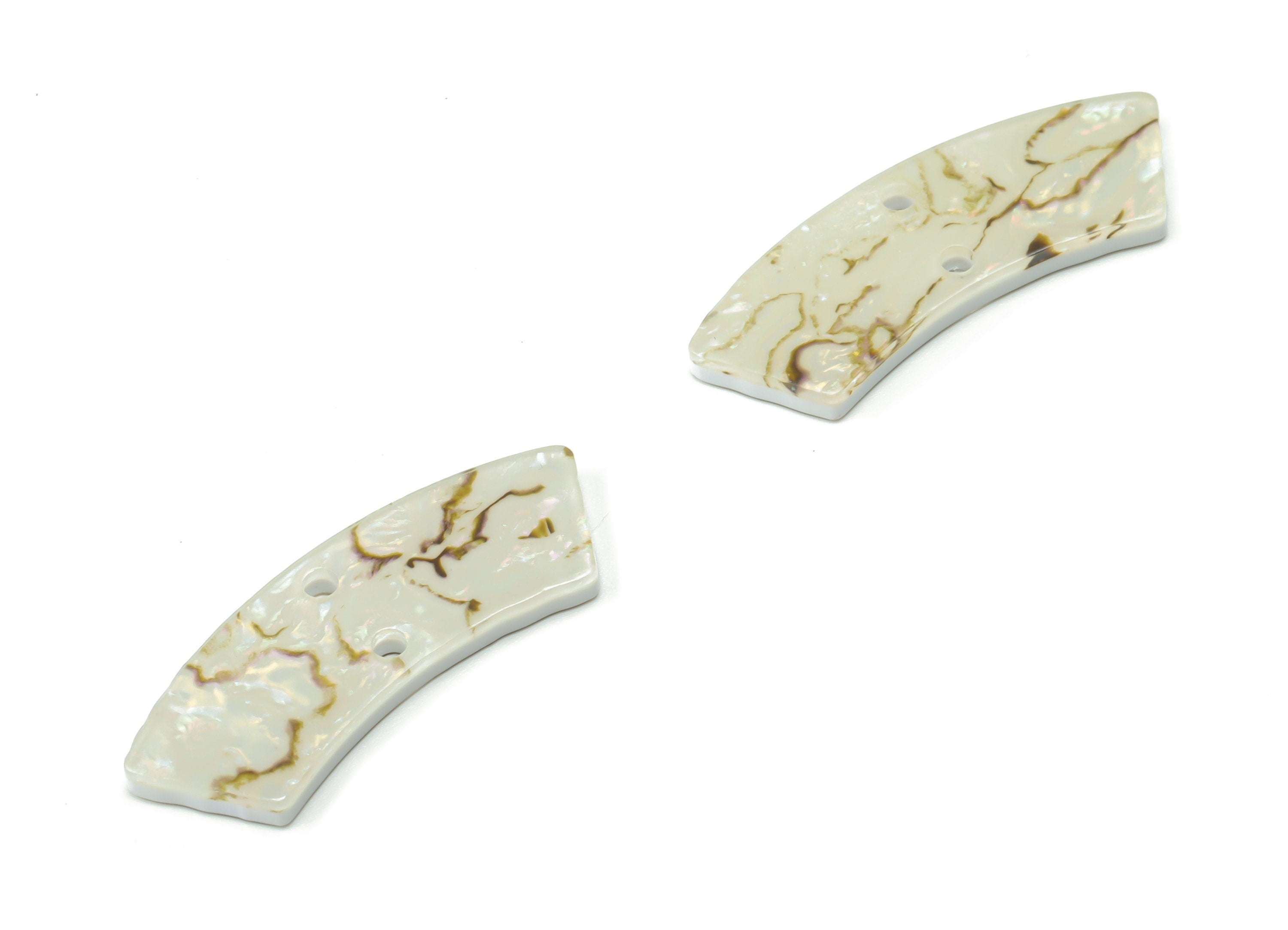 Acrylic Earring Charms - Irregular Shaped Connector - Arc Shaped 2 Hole - Jewelry Supplies - Color Code:A689 - 31.1x9.96x2.41mm -AC2326-A689 - DOMEDBAZAAR