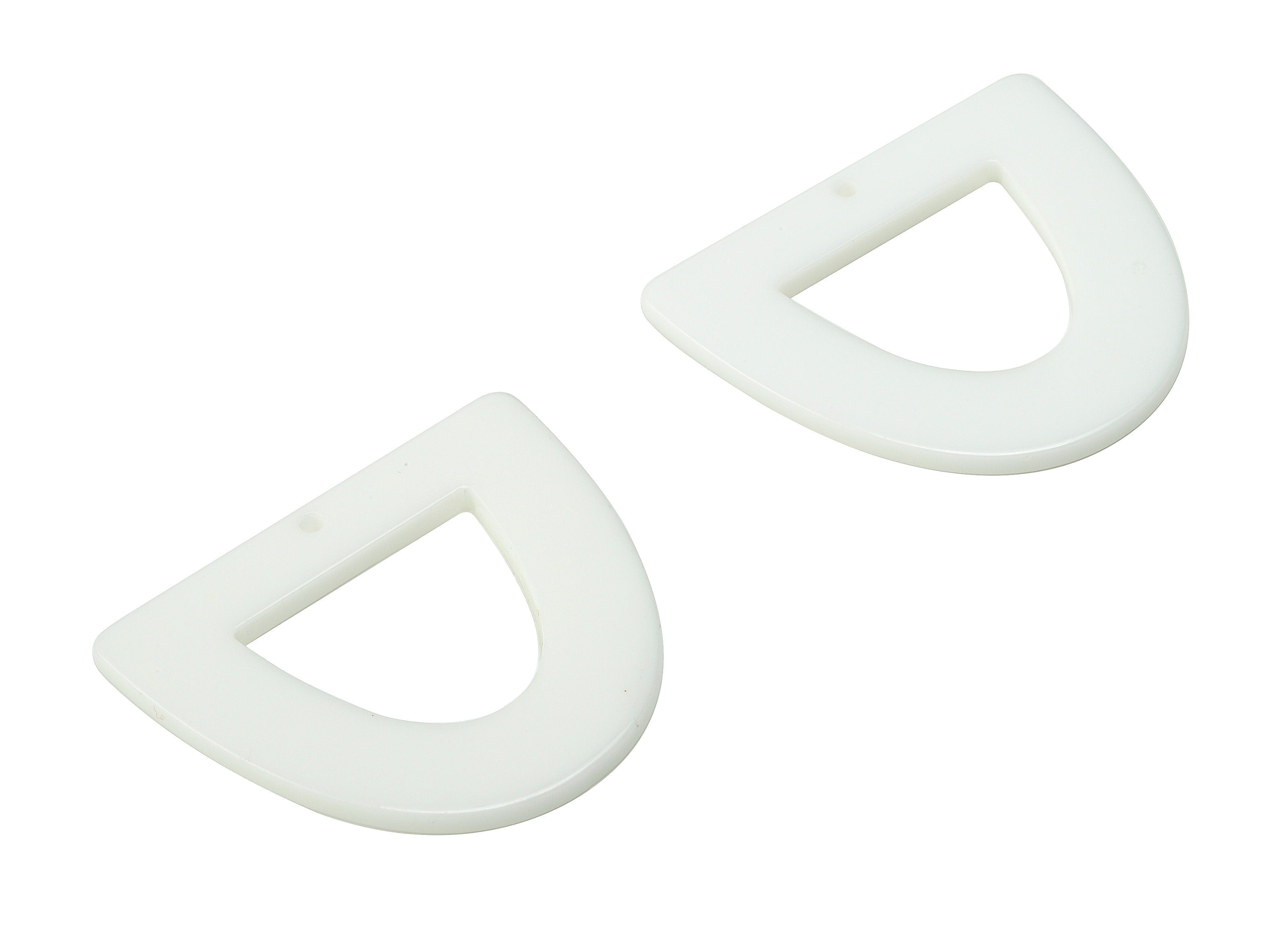 Acrylic D Earring Charms - Acrylic Half Ellipse Pendant - Jewelry Making Supplies - Color Code: A396 - 39.29x34.32x2.34mm - AC2327-A396 - DOMEDBAZAAR