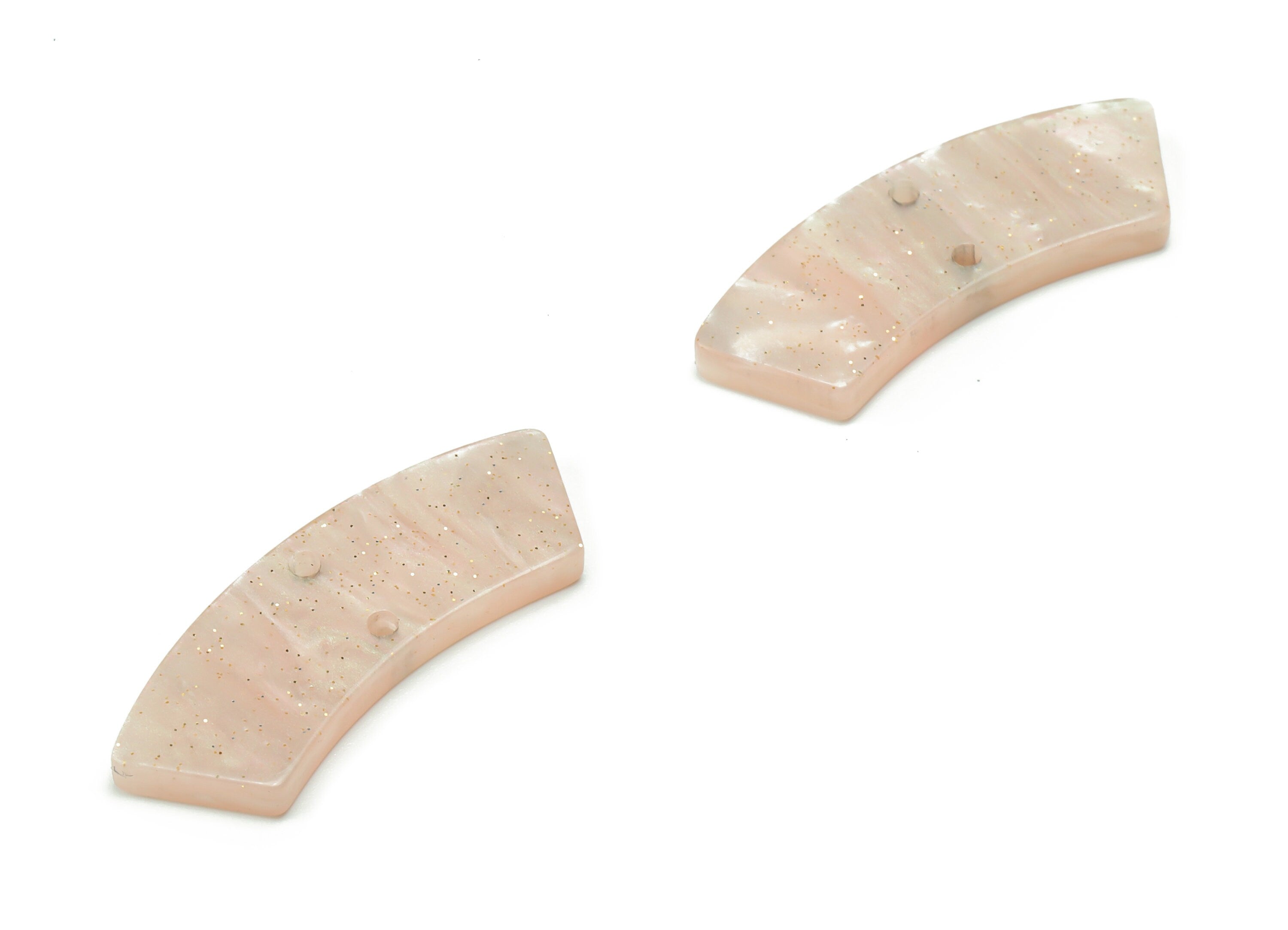 Acrylic Earring Charms - Irregular Shaped Connector - Arc Shaped 2 Hole - Jewelry Supplies - Color Code:A724 - 30.87x9.96x3.01mm-AC2326-A724 - DOMEDBAZAAR