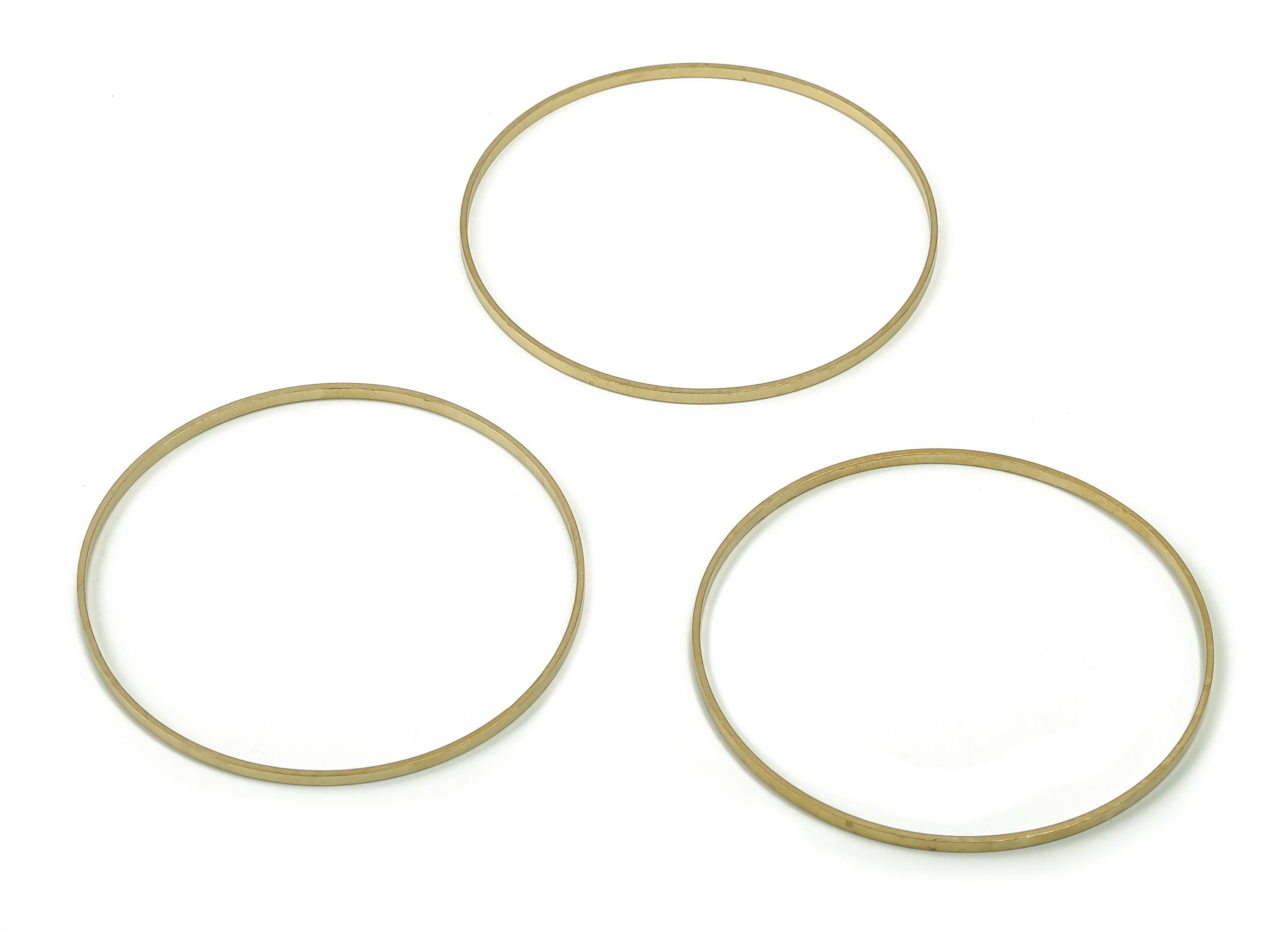 Raw Brass Round Link Charms - Brass Hoop Ring - Earring Connectors - Geometric Hoop Circle – Jewelry Supplies -55.05x55.05x1.65mm- PP4865 - DOMEDBAZAAR