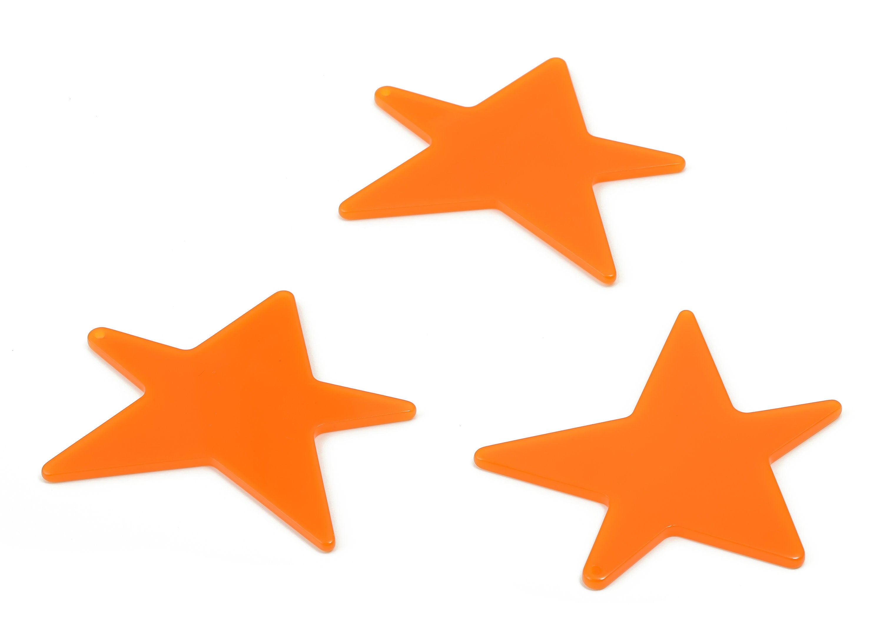 Acrylic Five-pointed Star Earring Charms - Acrylic Star Pendant - Jewelry Supplies - Color Code: A615 - 62.75x56.41x2.35mm - AC2353-A615 - DOMEDBAZAAR