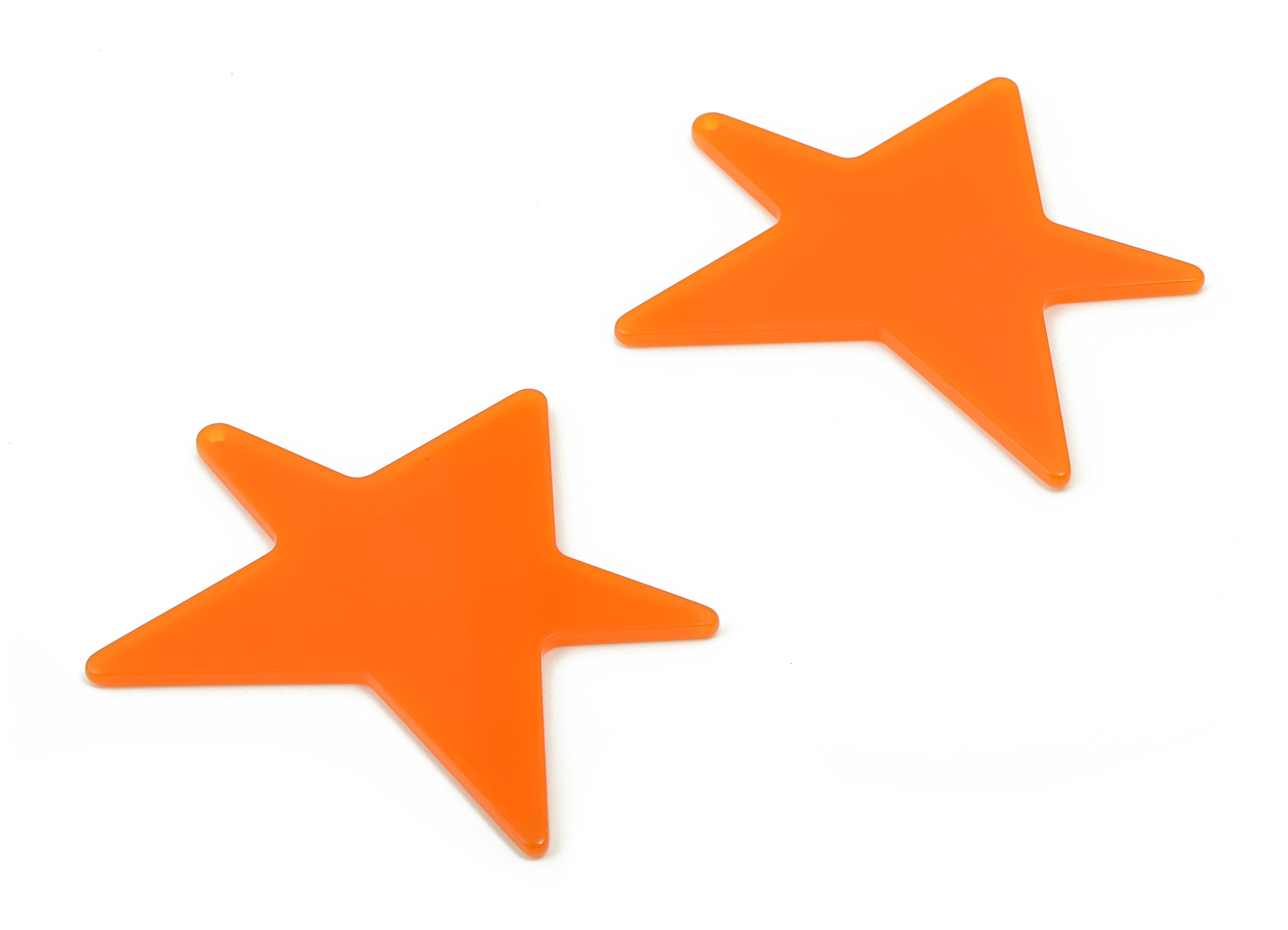 Acrylic Five-pointed Star Earring Charms - Acrylic Star Pendant - Jewelry Supplies - Color Code: A615 - 62.75x56.41x2.35mm - AC2353-A615 - DOMEDBAZAAR