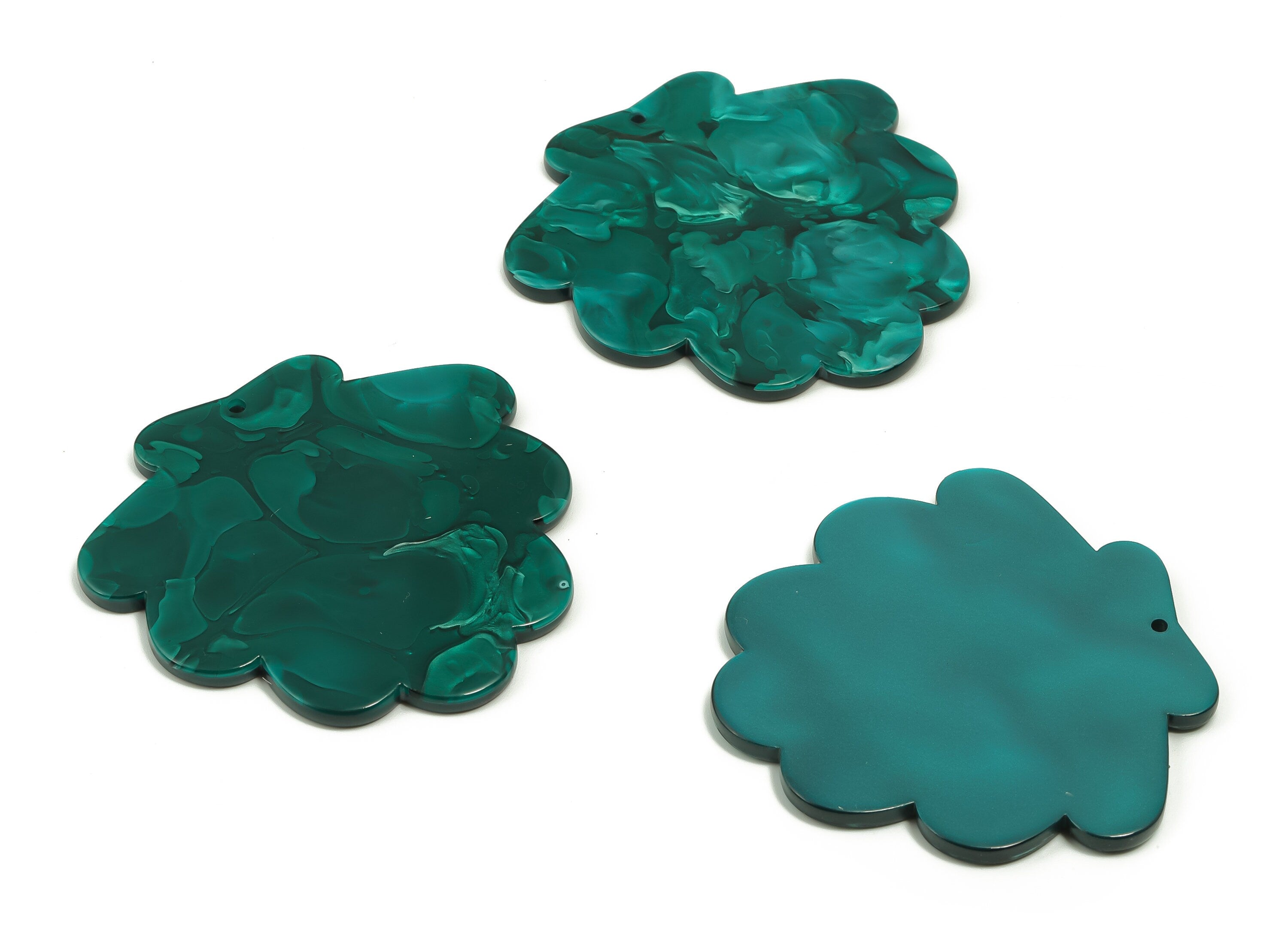 Acrylic Oak Tree Earring Charms - Acrylic Oak Tree Pendant – Oak Tree Jewelry Charm - Color Code: A624 - 49.83x48.78x2.47mm - AC2351-A624 - DOMEDBAZAAR
