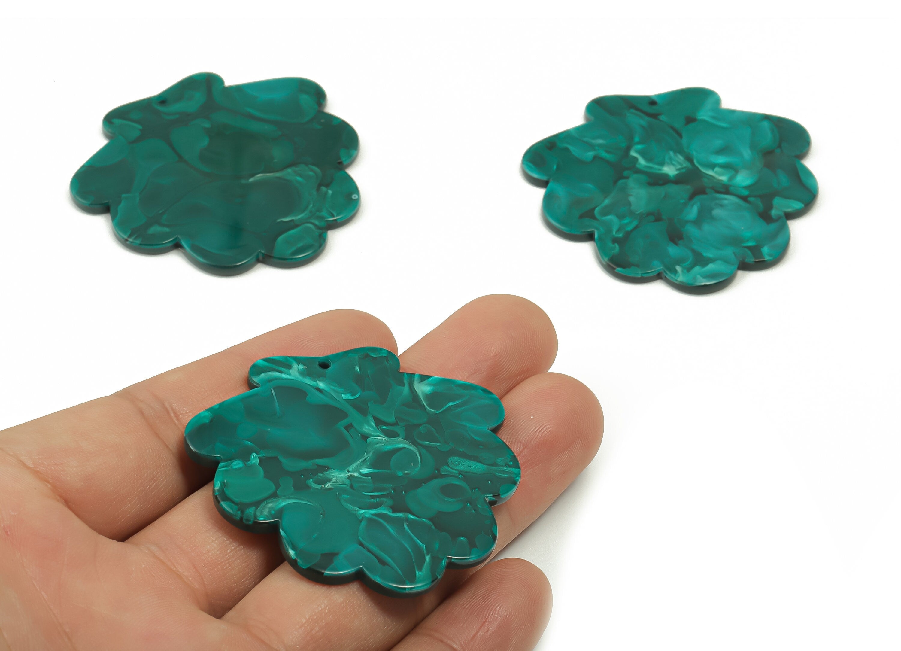 Acrylic Oak Tree Earring Charms - Acrylic Oak Tree Pendant – Oak Tree Jewelry Charm - Color Code: A624 - 49.83x48.78x2.47mm - AC2351-A624 - DOMEDBAZAAR