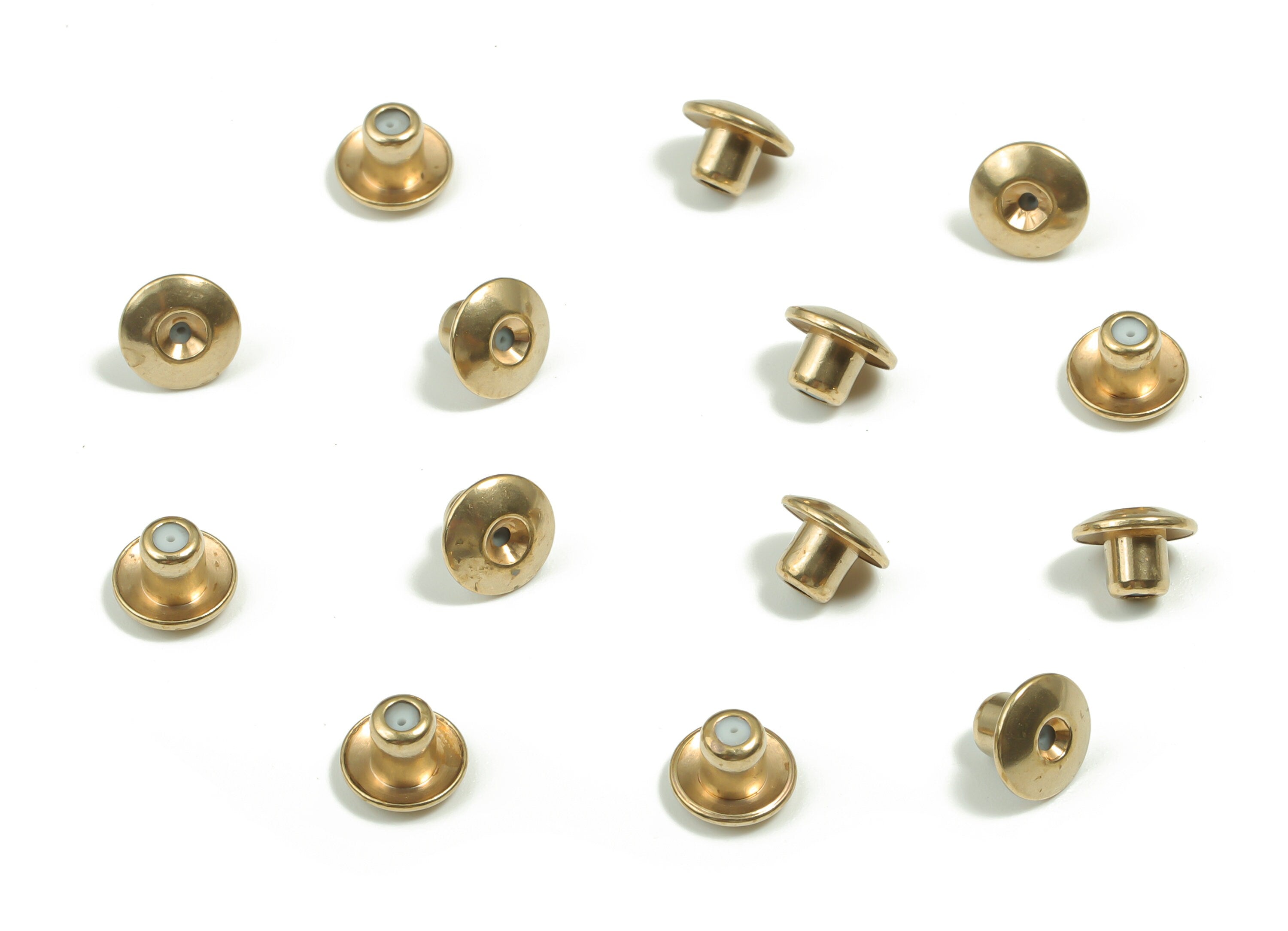 Raw Brass Earring Stopper Silicon - Ear Nuts - Ear Wire Backs - Earring Findings - Jewellery Making Supplies - 6.92x4.88x3.63mm - PP4913 - DOMEDBAZAAR