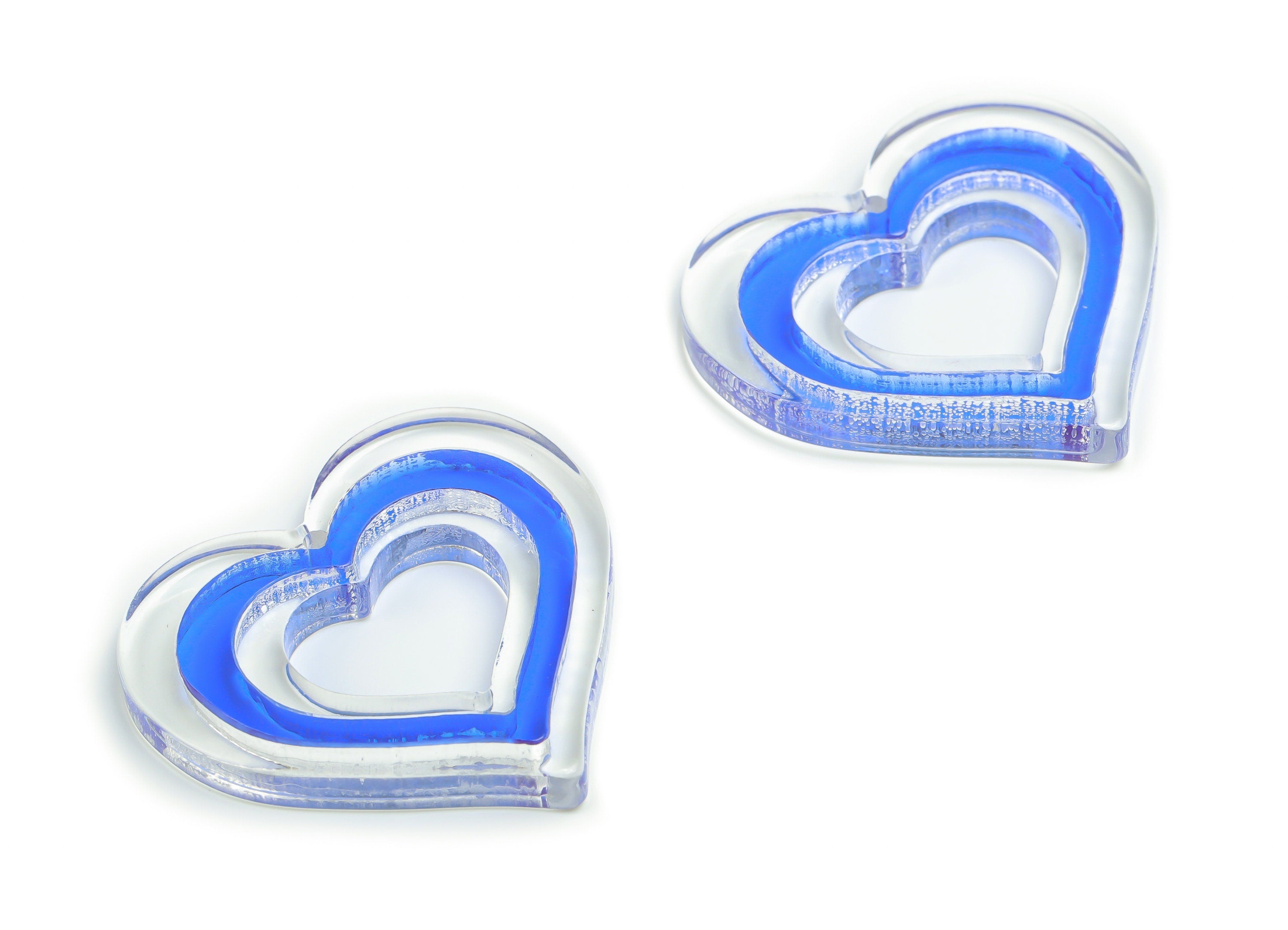 Acrylic Heart Earring Charms - Acrylic Heart Pendant - Jewelry Making Supplies - 34.58mm x 32.58mm x 4.39mm - AC2362 - DOMEDBAZAAR