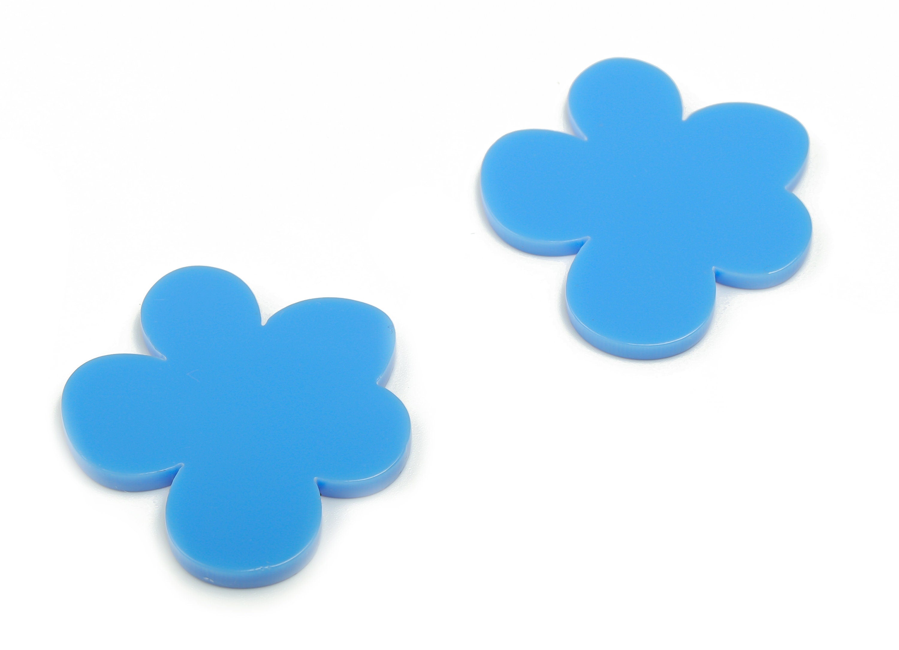 Acrylic Foliage Earring Charms - Acrylic Flower Pendant - Jewelry Making Supplies - Color Code: A722 - 29.87x26.99x2.3mm - AC2358-A722 - DOMEDBAZAAR