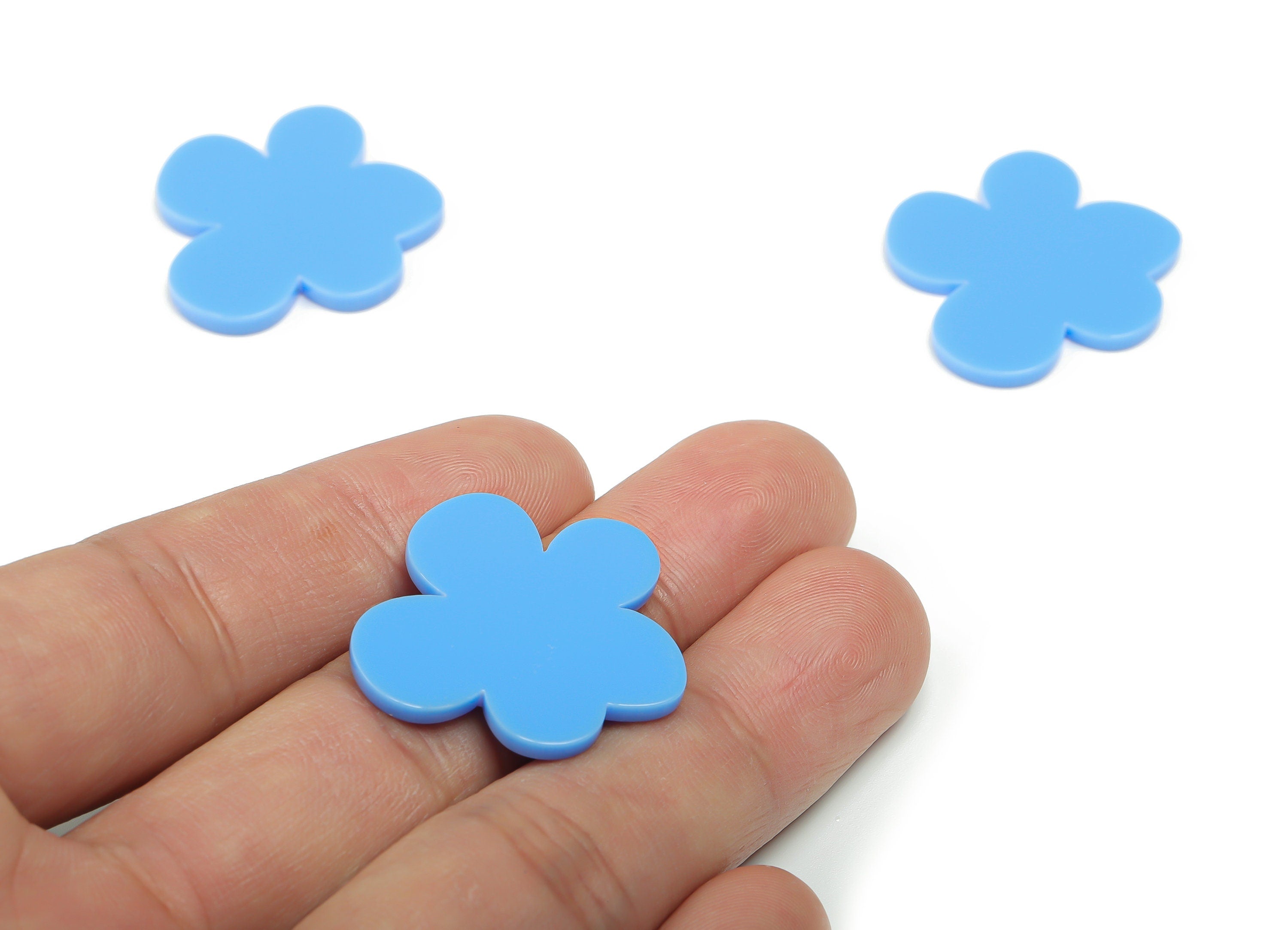 Acrylic Foliage Earring Charms - Acrylic Flower Pendant - Jewelry Making Supplies - Color Code: A722 - 29.87x26.99x2.3mm - AC2358-A722 - DOMEDBAZAAR