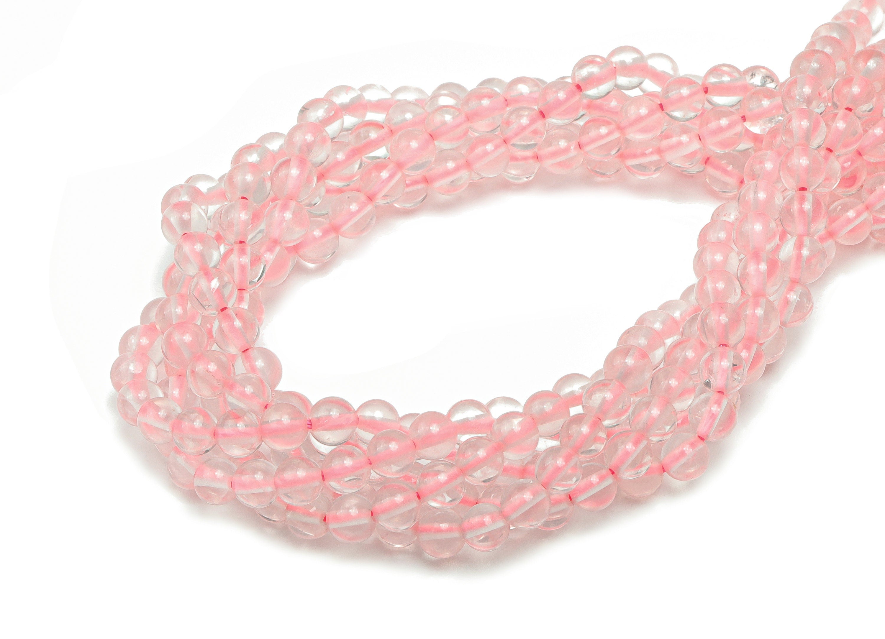 Crystal Powder Round Beads 4mm - 15.5 inch - Round Gemstone Beads - Natural Stone Beads - 4x4mm - NS1531 - DOMEDBAZAAR