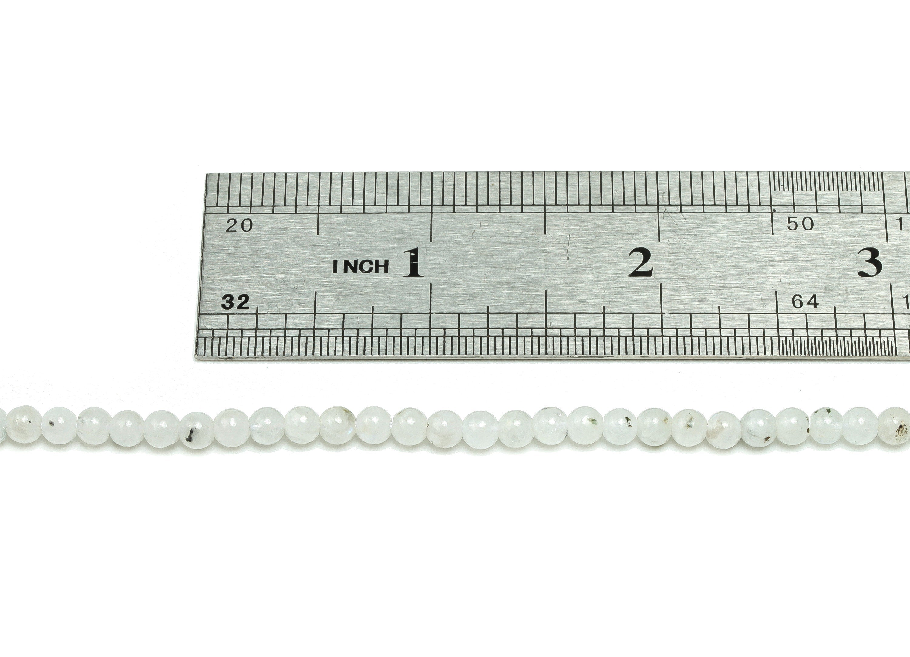 Blue Moonstone Round Beads 4mm - 15.5 inch - Round Gemstone Beads - Natural Stone Beads - 4x4mm - NS1463 - DOMEDBAZAAR