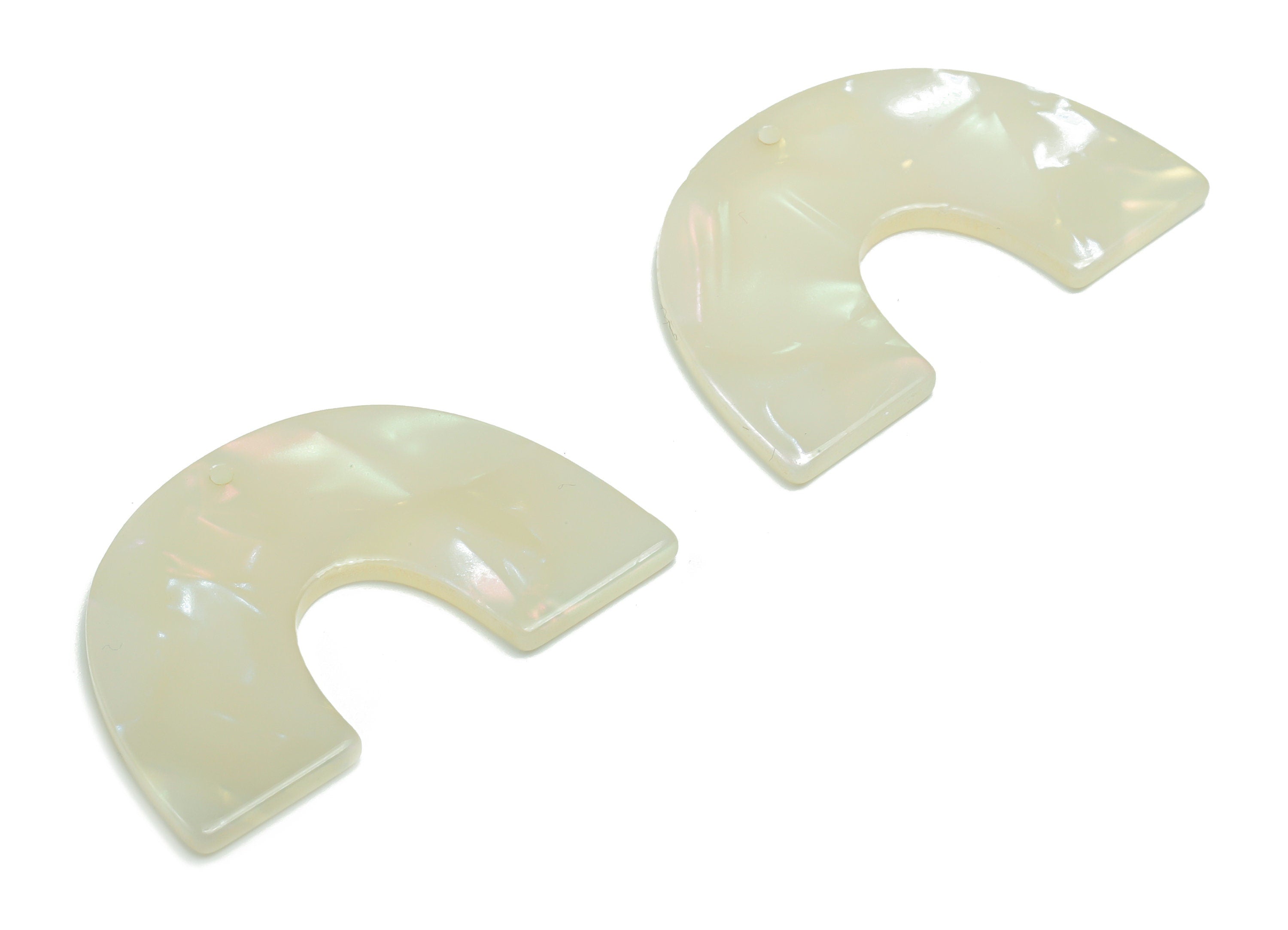 Acetate Semicircle Earring Charms - Acetate U Pendant Findings - Jewelry Supplies - Color Code: A786 - 39.77x26.07x2.54mm - AC2018-A786 - DOMEDBAZAAR
