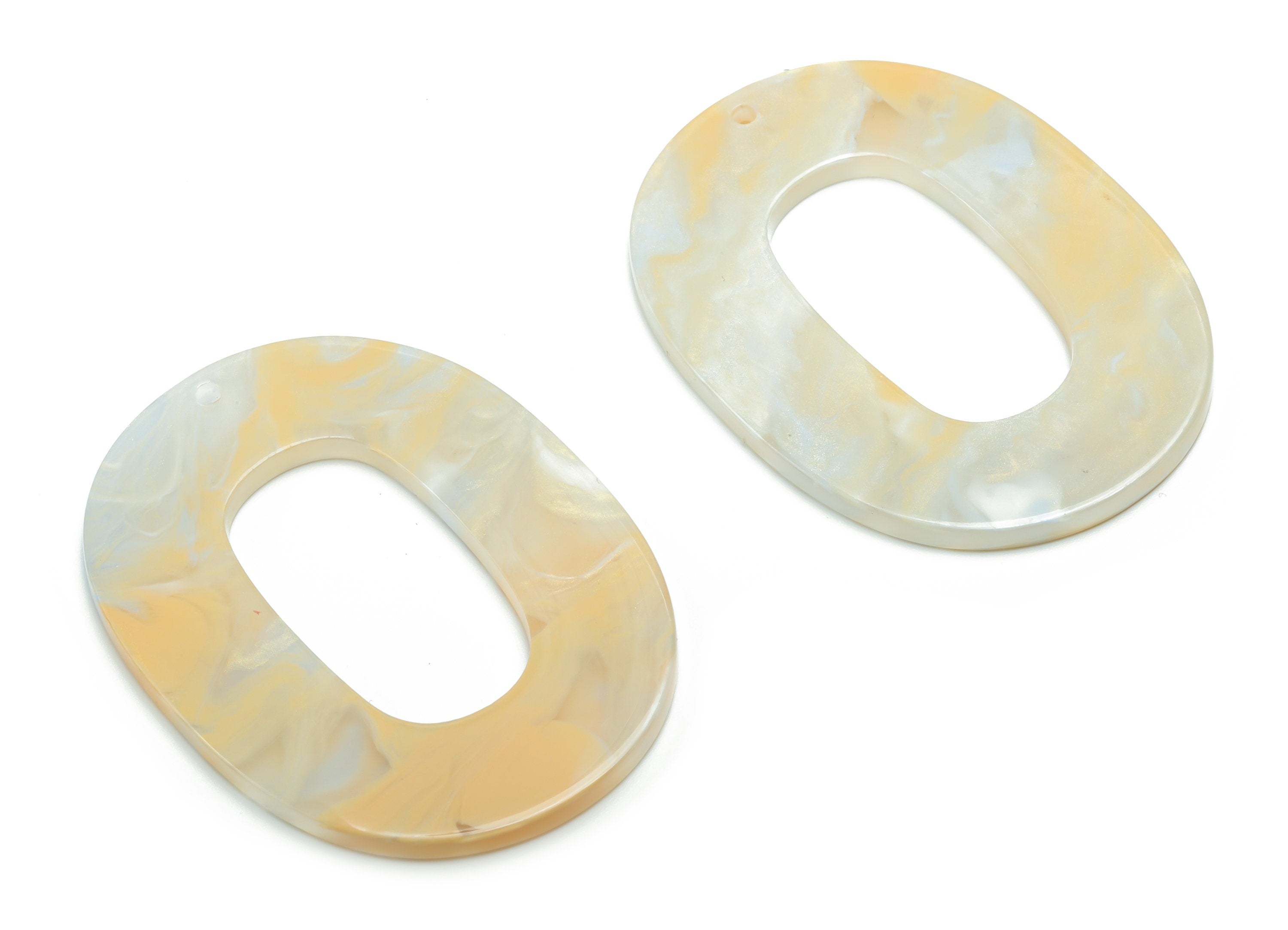 Acrylic Oval Earring Charms - Acrylic Oval Pendant - Jewelry Making Supplies - Color Code: A792 - 46.96x34.52x2.56mm - AC1065-A792 - DOMEDBAZAAR