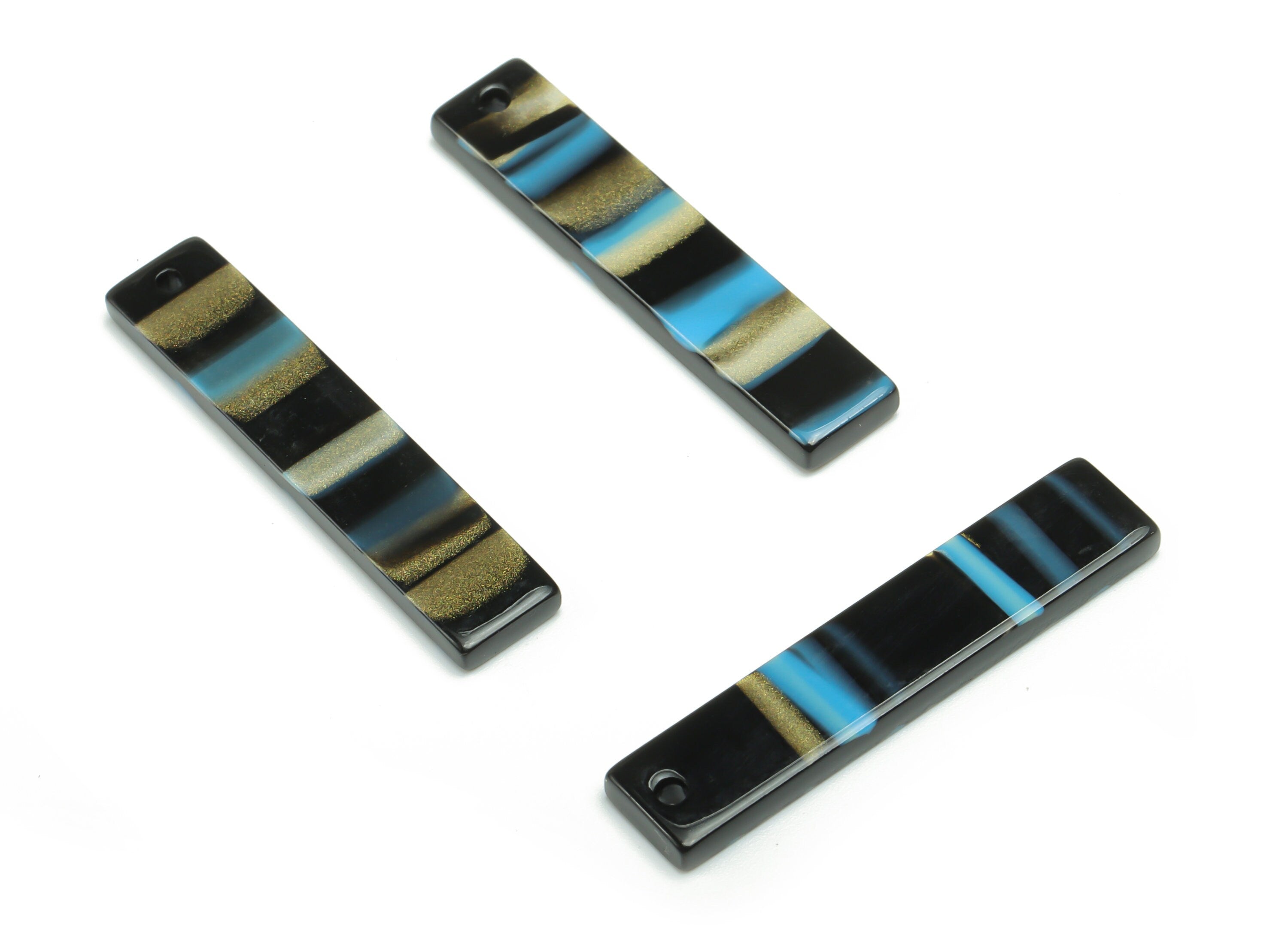 Acrylic Bar Earring Charms - Acrylic Thin Bar Rectangle Pendant - Jewelry Making Supplies - Color Code: A788 - 33.83x7.1x2.4mm - AC1026-A788 - DOMEDBAZAAR