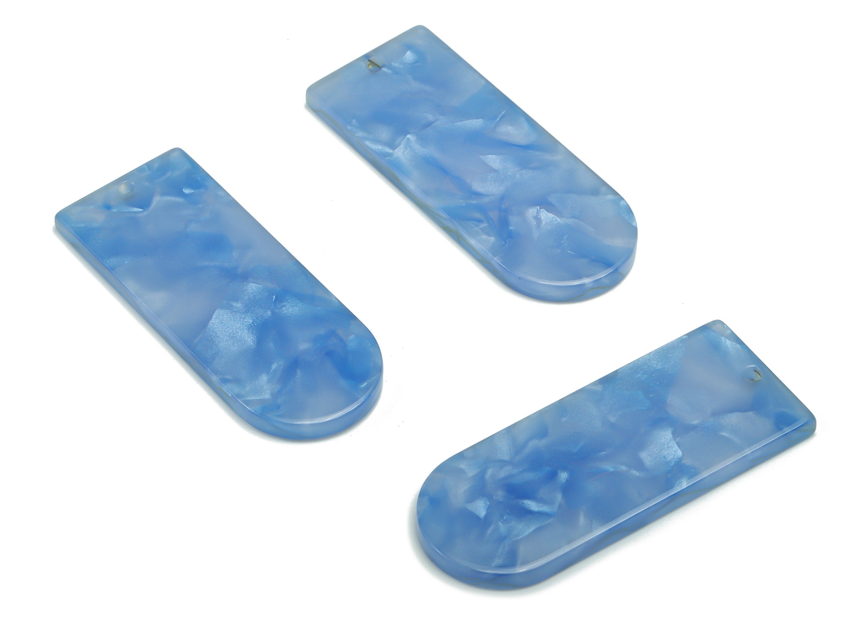 Acrylic D Earring Charms - Acrylic D Pendant - Jewelry Making Supplies - Color Code: A765 - 44.83x17.85x3.16mm - AC2373-A765 - DOMEDBAZAAR