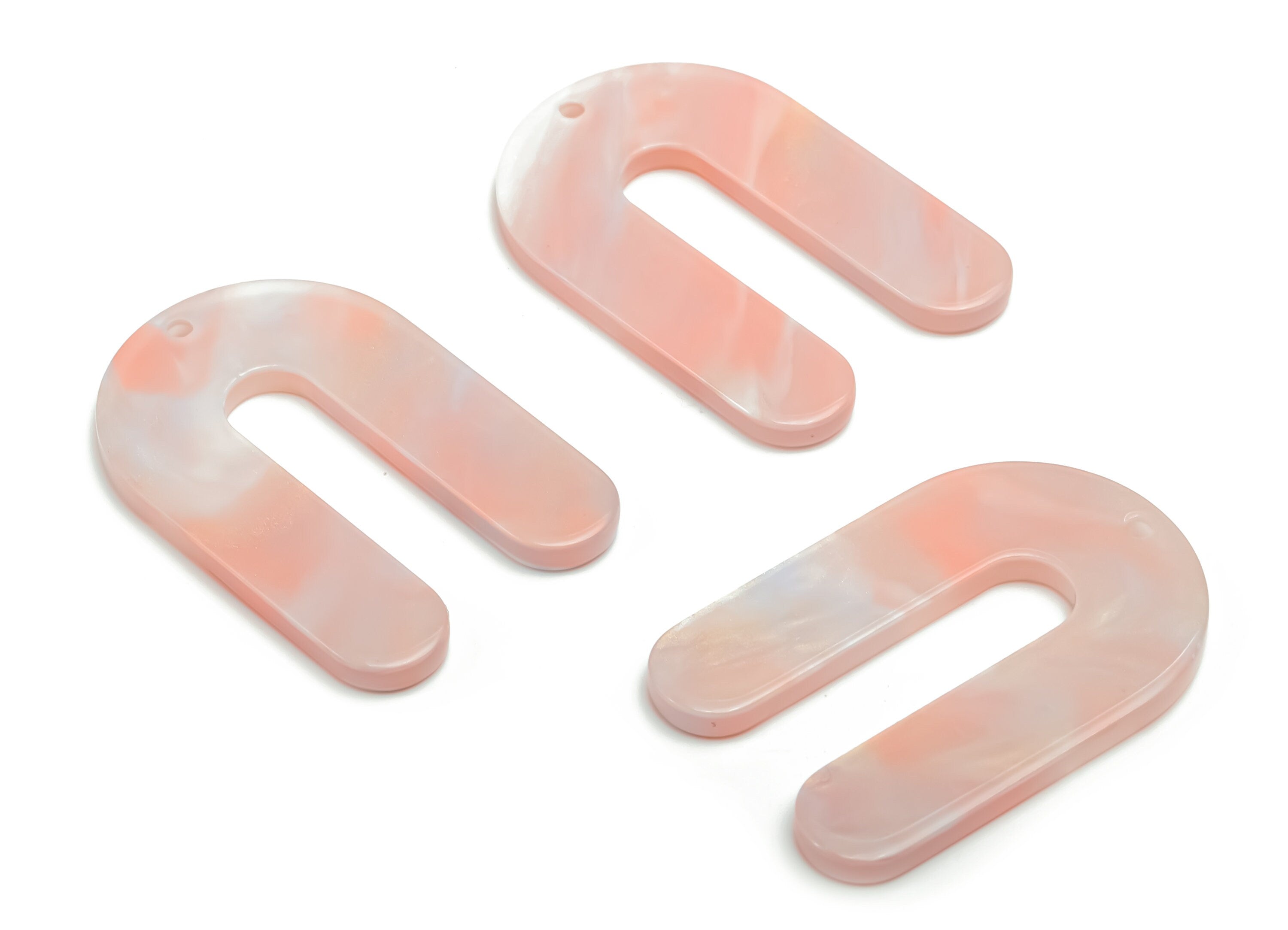 Acrylic U Earring Charms - Acrylic U Pendant - Jewelry Making Supplies - Color Code: A782 - 32.36x21.52x2.34mm - AC1969-A782 - DOMEDBAZAAR