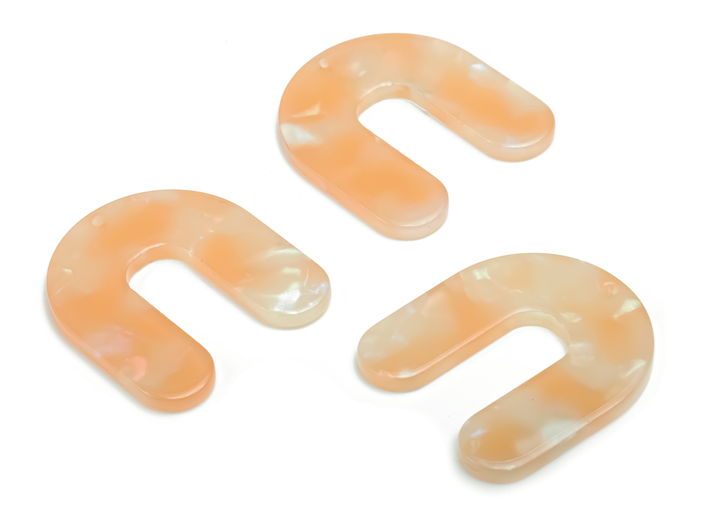 Acetate U Earring Charms - Acetate U Pendant - Jewelry Making Supplies - Color Code: A778 - 30.85x27.69x2.49mm - AC2377-A778 - DOMEDBAZAAR