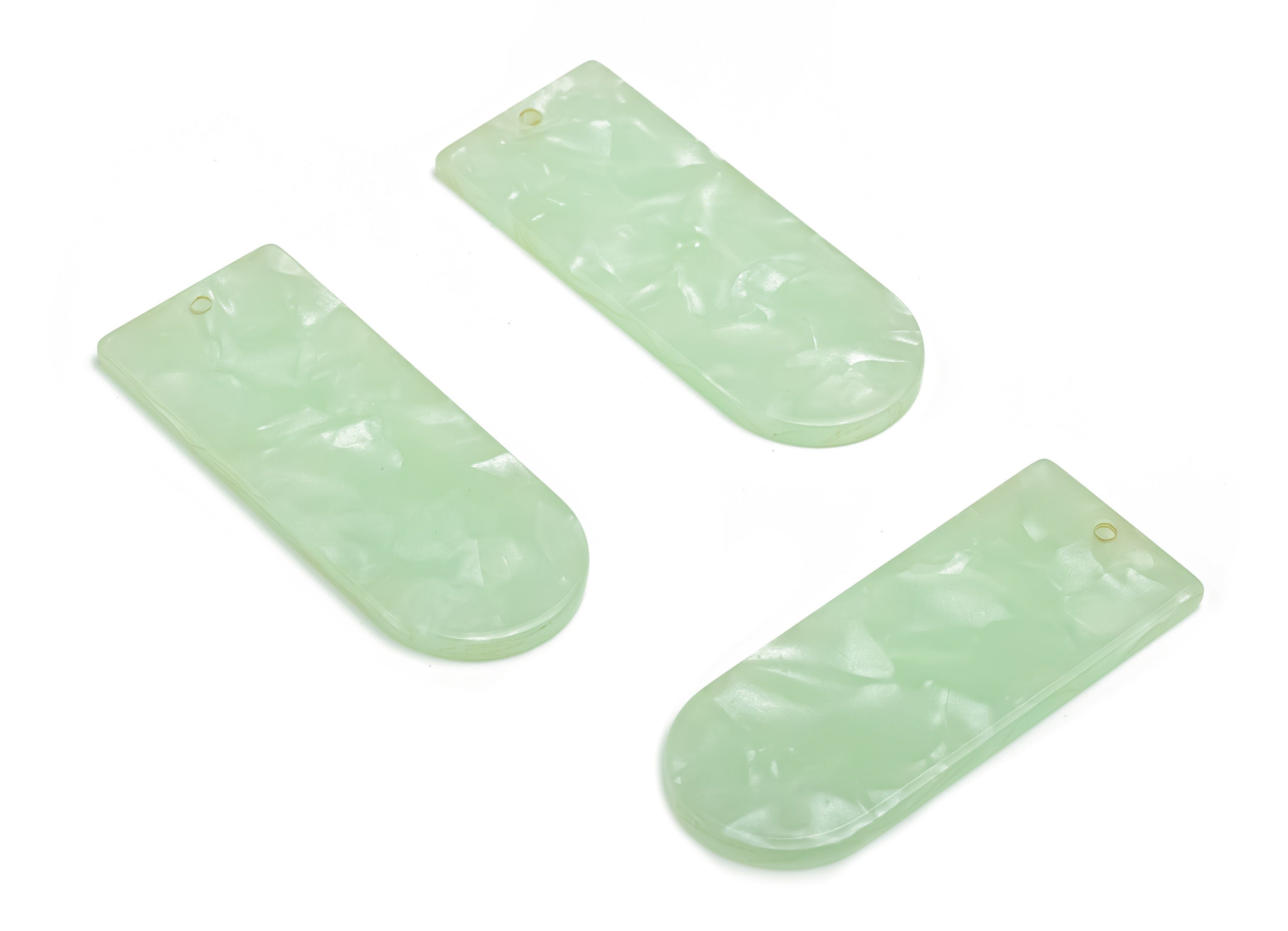 Acrylic D Earring Charms - Acrylic D Pendant - Jewelry Making Supplies - Color Code: A763 - 44.82x17.72x2.54mm - AC2373-A763 - DOMEDBAZAAR