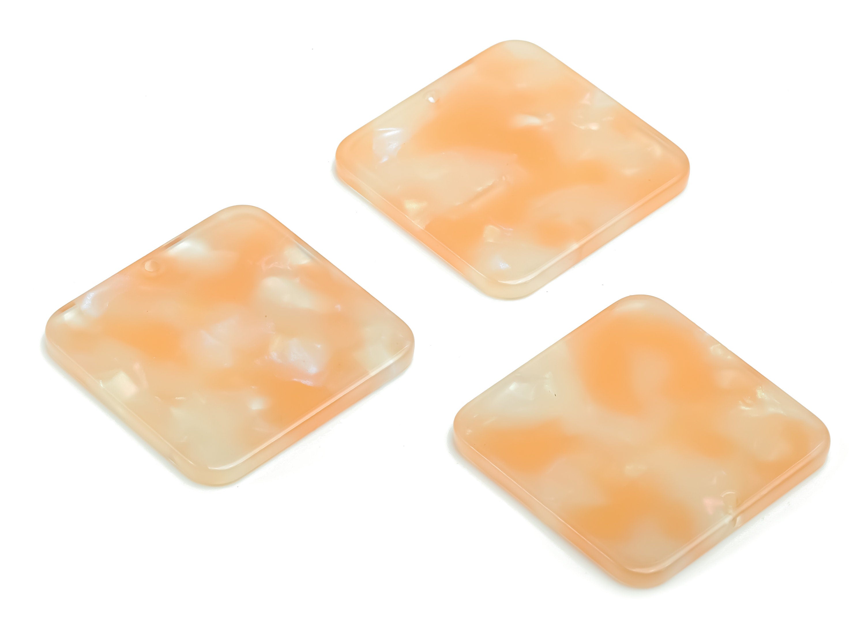 Acetate Square Earring Charms - Acetate Square Pendant - Jewelry Making Supplies - Color Code: A778 - 29.83x29.81x2.53mm - AC2378-A778 - DOMEDBAZAAR