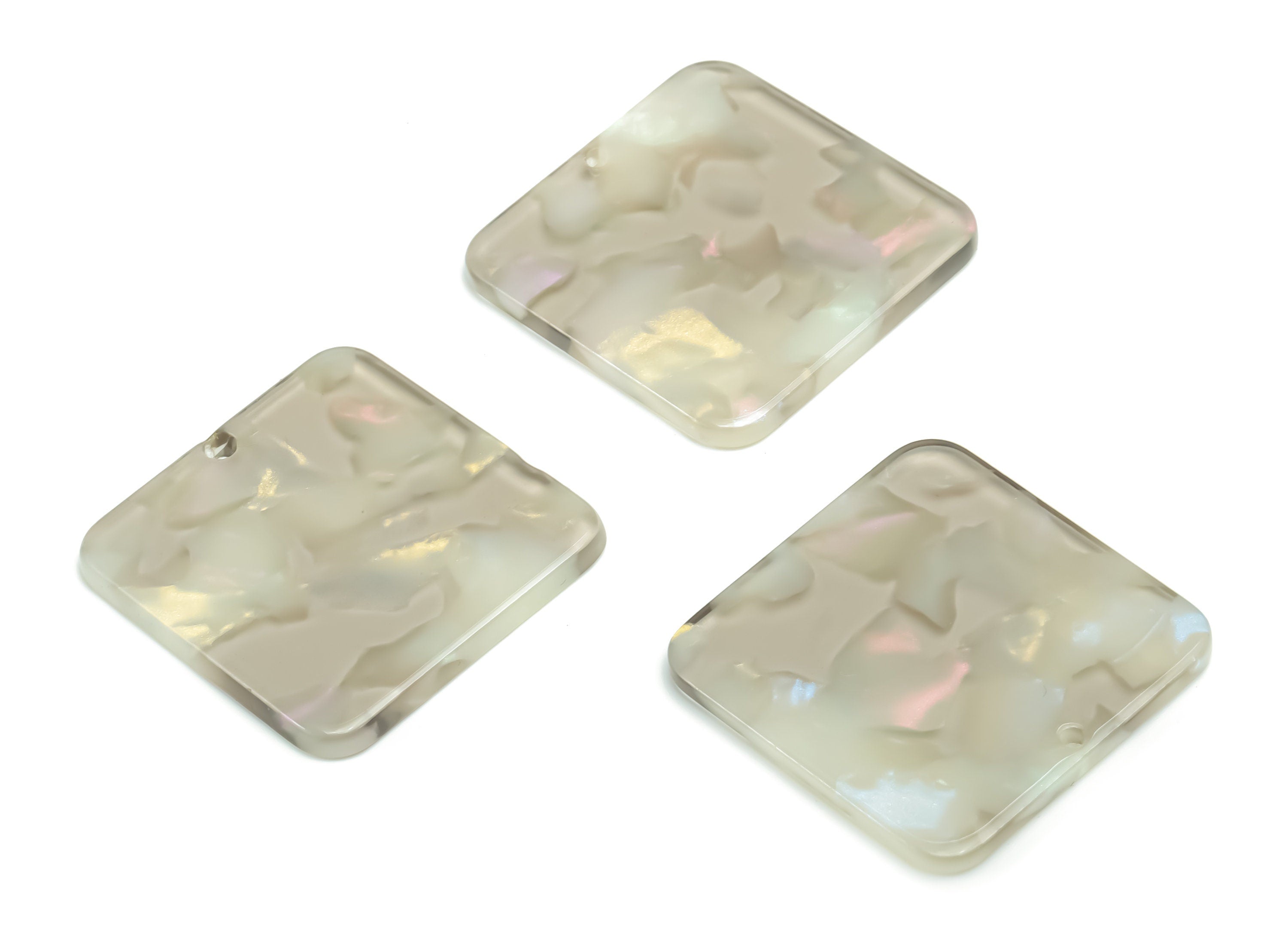 Acetate Square Earring Charms - Acetate Square Pendant - Jewelry Making Supplies - Color Code: A776 - 29.91x29.75x2.53mm - AC2378-A776 - DOMEDBAZAAR