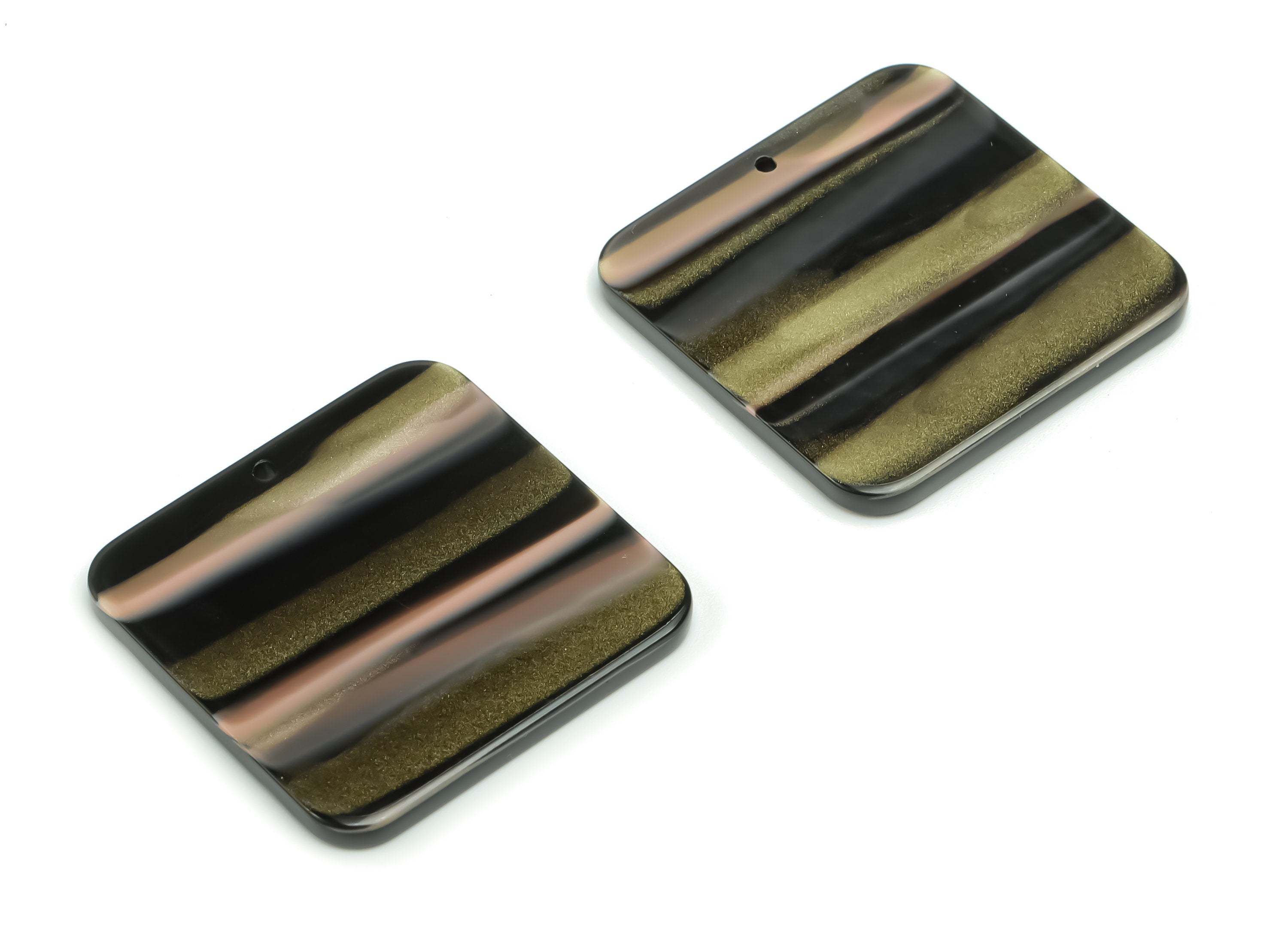 Acrylic Square Earring Charms - Acrylic Square Pendant - Jewelry Making Supplies - Color Code: A780 - 28.96x28.93x1.78mm - AC2378-A780 - DOMEDBAZAAR