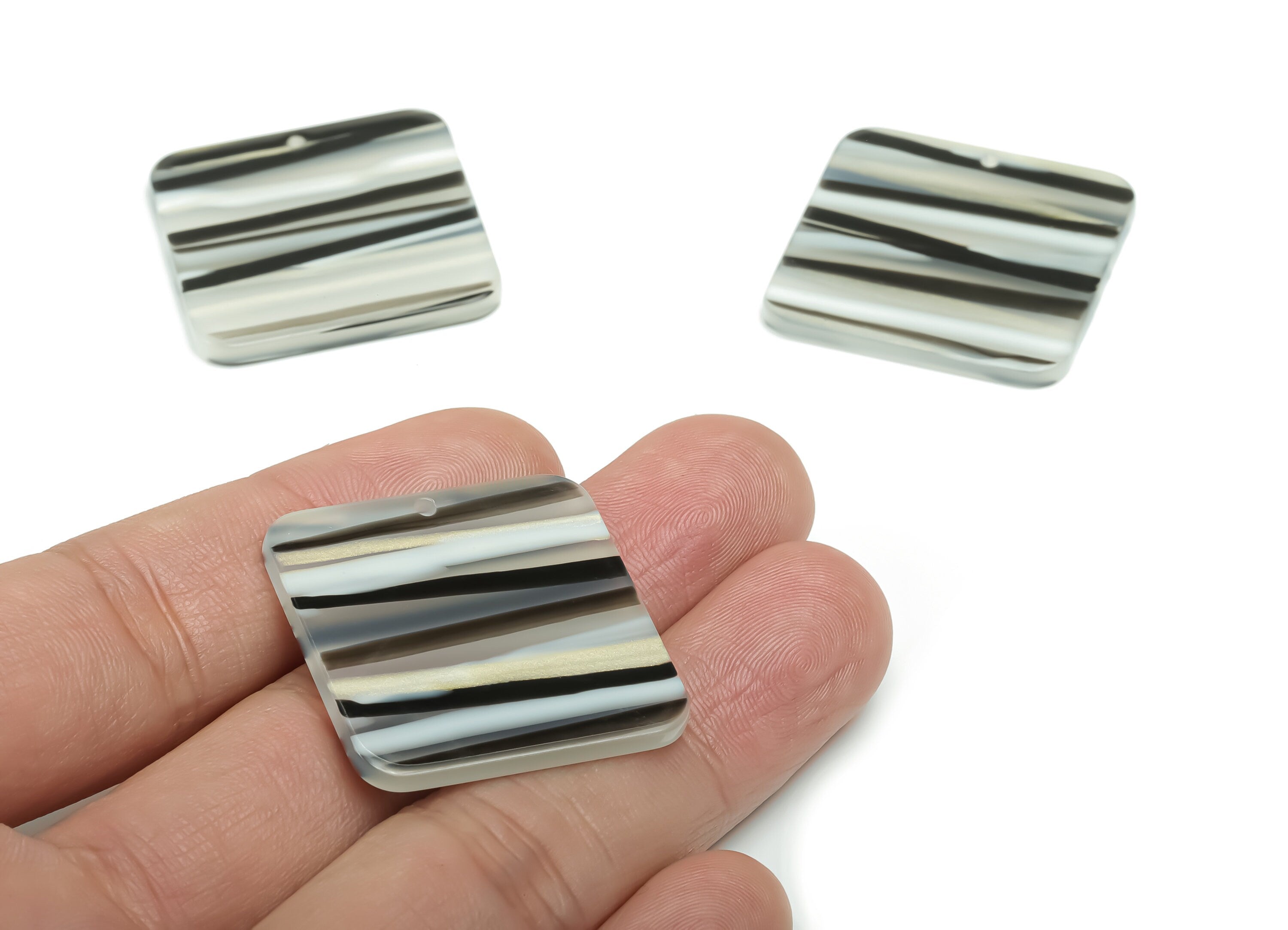 Acrylic Square Earring Charms - Acrylic Square Pendant - Jewelry Making Supplies - Color Code: A773 - 28.96x28.93x1.78mm - AC2378-A773 - DOMEDBAZAAR