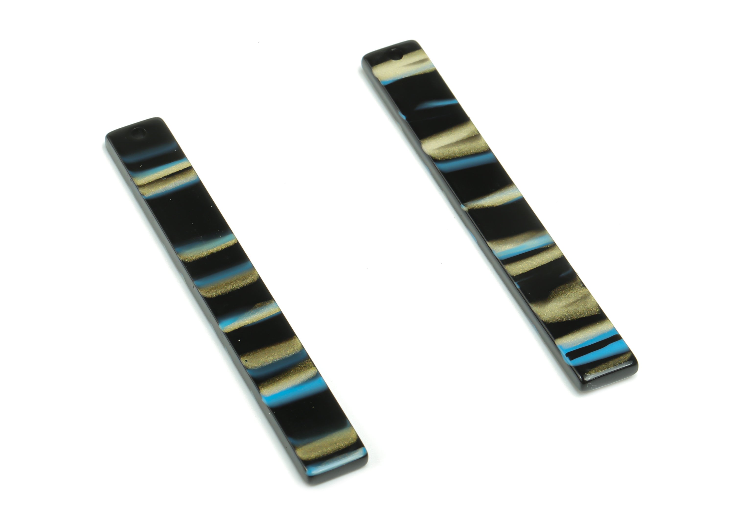 Acrylic Long Stick Earring Charms - Acrylic Bar Pendant - Jewelry Making Supplies - Color Code: A788 - 59.82x7.8x2.4mm - AC1049-A788 - DOMEDBAZAAR