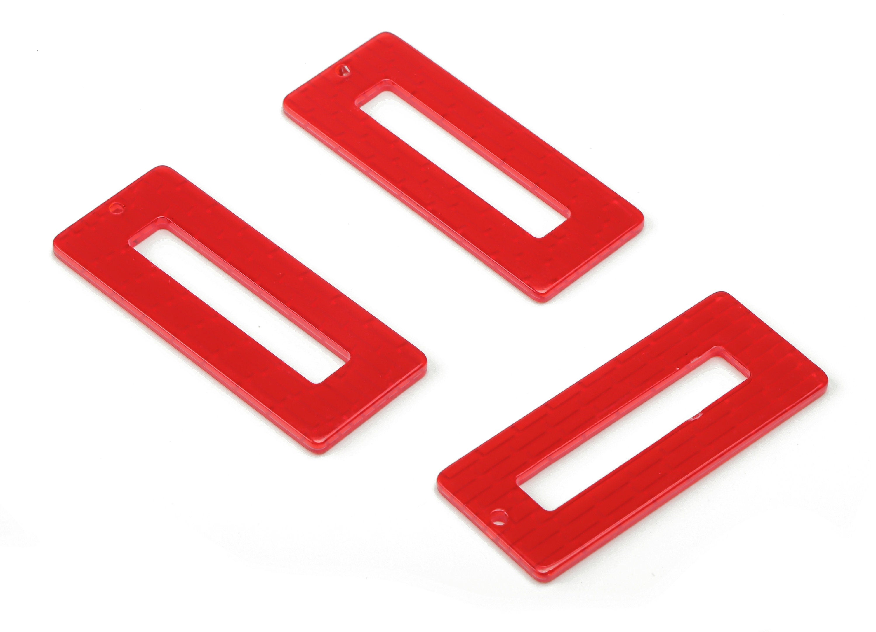 Acrylic Rectangle Earring Charms - Acrylic Rectangle Pendant - Jewelry Making Supplies - Color Code: A738 - 48.13x20.02x2.24mm - AC1025-A738 - DOMEDBAZAAR