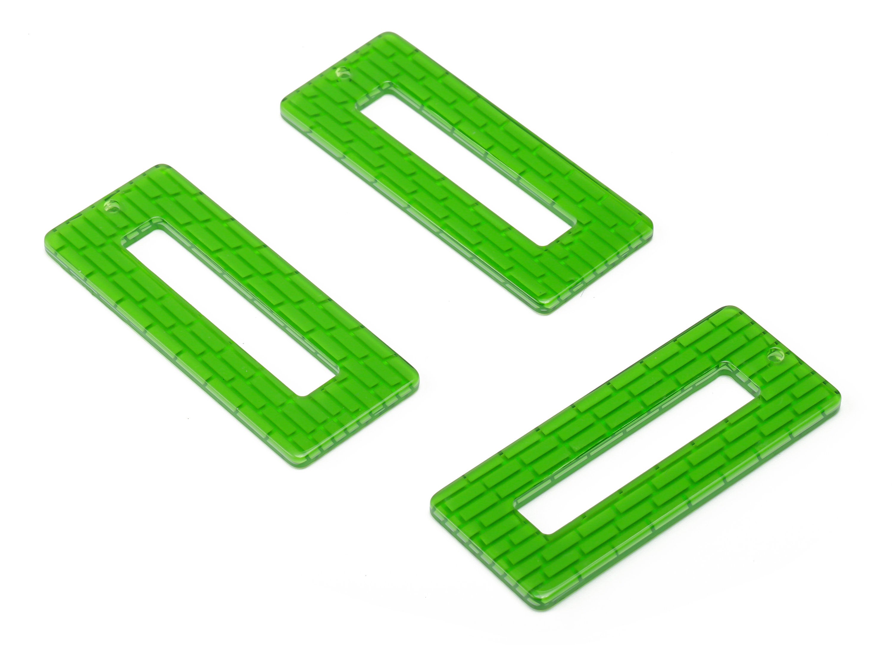 Acrylic Rectangle Earring Charms - Acrylic Rectangle Pendant - Jewelry Making Supplies - Color Code: A741 - 48.07x20.01x2.2mm - AC1025-A741 - DOMEDBAZAAR