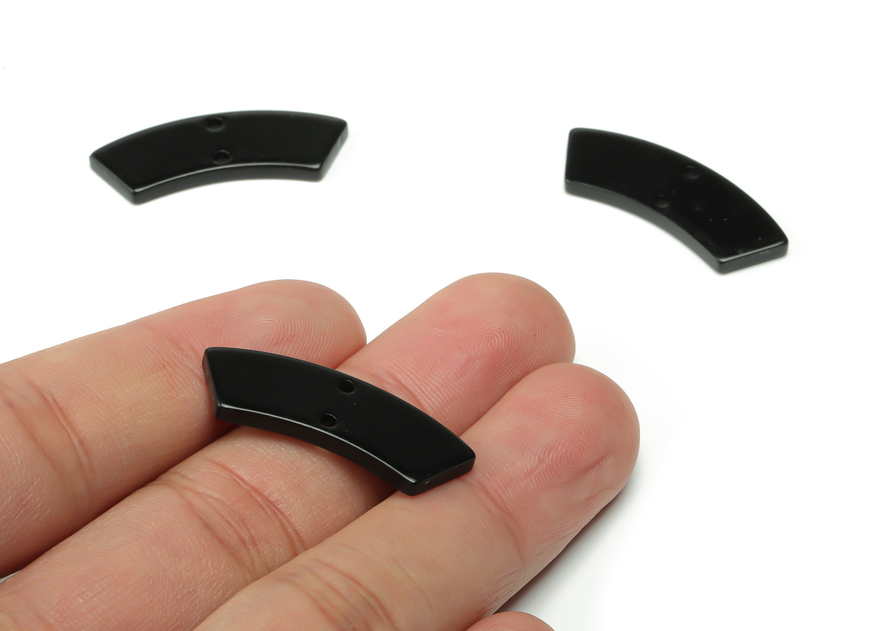 Acrylic Earring Charms - Irregular Shaped Connector - Arc Shaped 2 Hole - Jewelry Supplies - Color Code:A66 - 30.84X9.72X2.35mm - AC2326-A66 - DOMEDBAZAAR