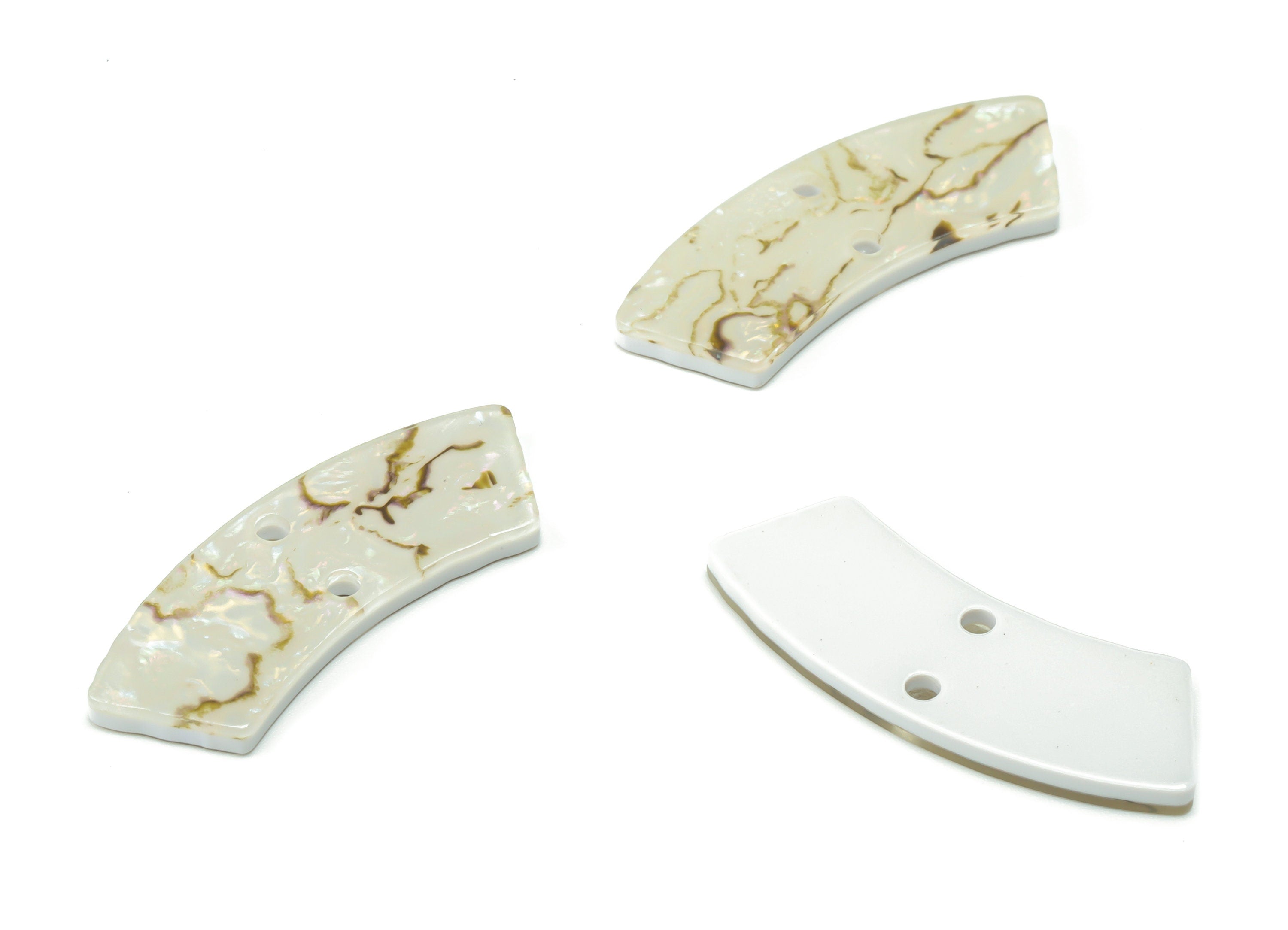 Acrylic Earring Charms - Irregular Shaped Connector - Arc Shaped 2 Hole - Jewelry Supplies - Color Code:A689 - 31.1x9.96x2.41mm -AC2326-A689 - DOMEDBAZAAR