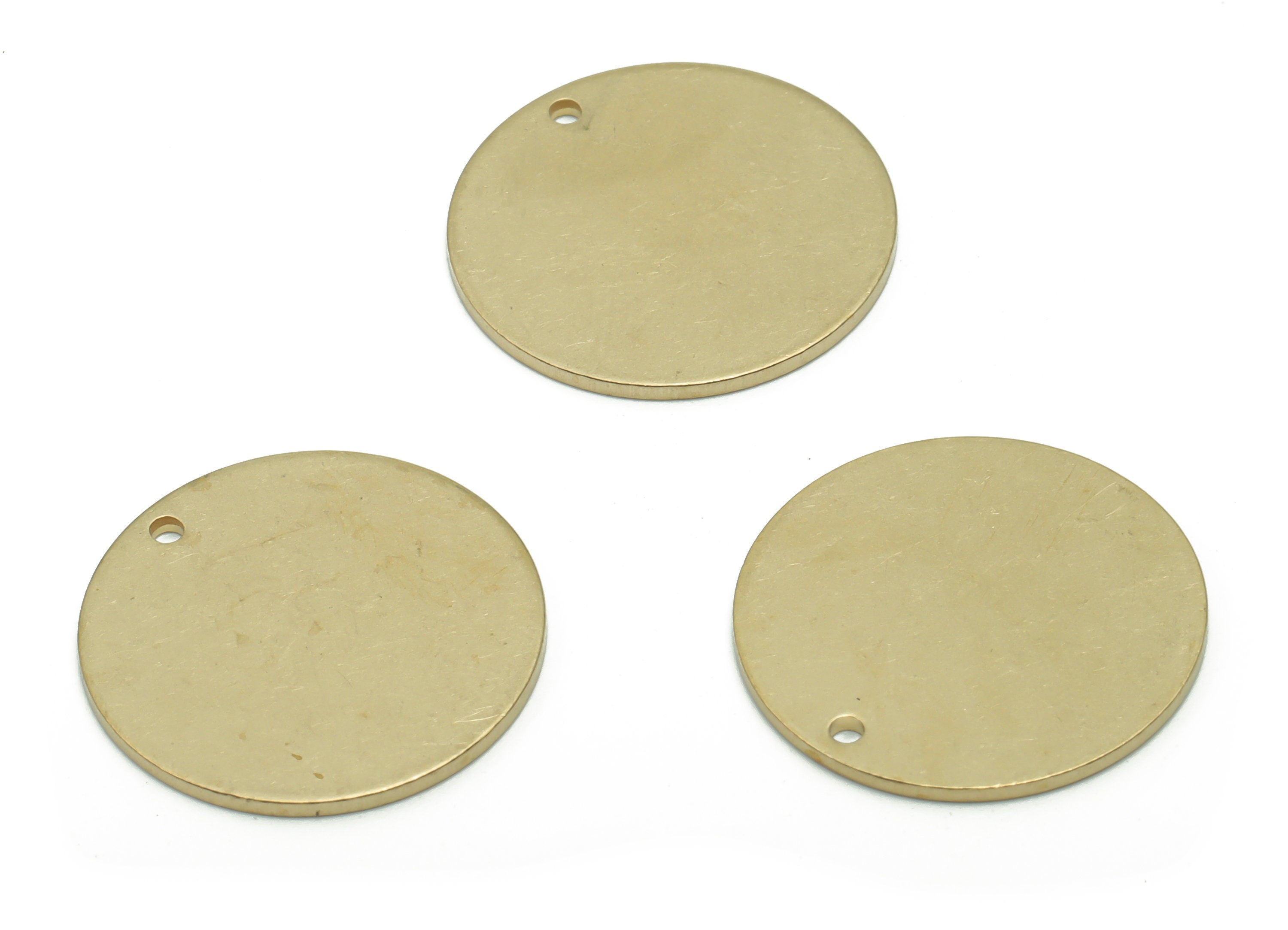 Personalized Stamping Blank - Brass Round Earring Charms - Raw Brass Circle Pendant - Jewelry Making Supplies - 20.96x20.96x0.93mm - PP4935 - DOMEDBAZAAR