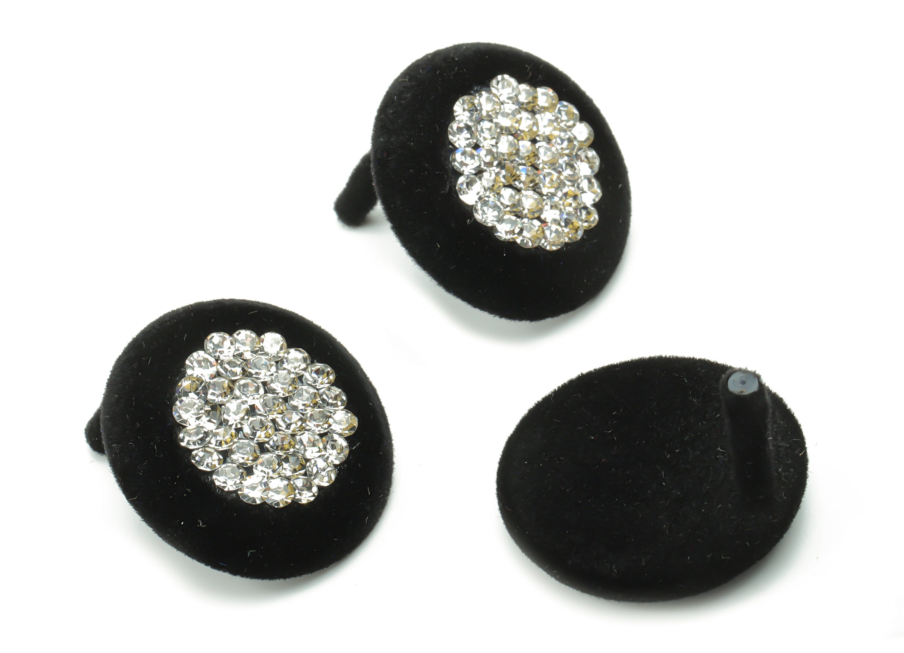 Acrylic Round Earring Stud - Acrylic Circle Post – Imitation Silver Stud – Czech Glass - Jewelry Making Supplies – 24.1x24.1x5.3mm -AC2386 - DOMEDBAZAAR