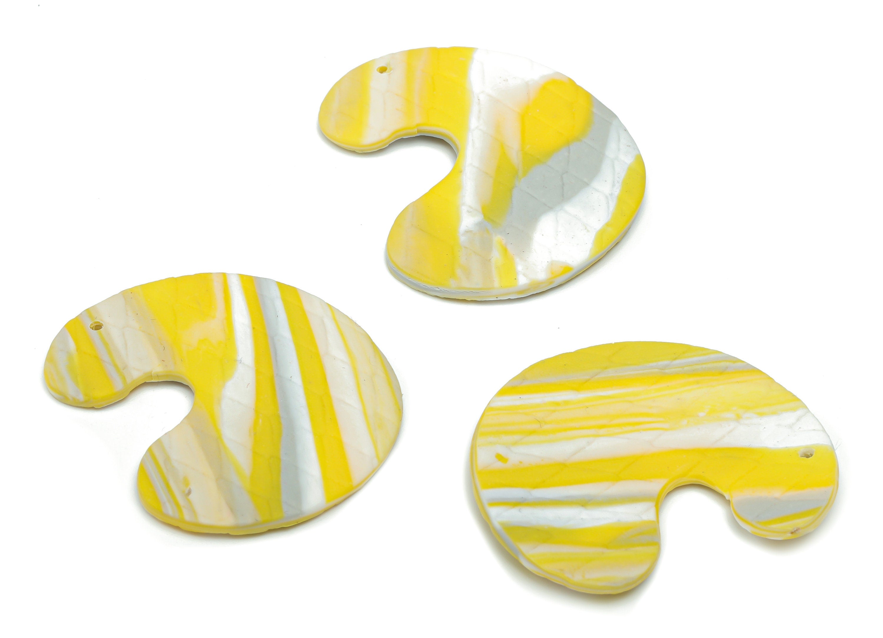 Polymer Clay Palette C Rhombic Earring Charms - Polymer Clay C Rhombic Pandant - Jewelry Handmade Making - 34.06x30.26x2.03mm - PC2318 - DOMEDBAZAAR