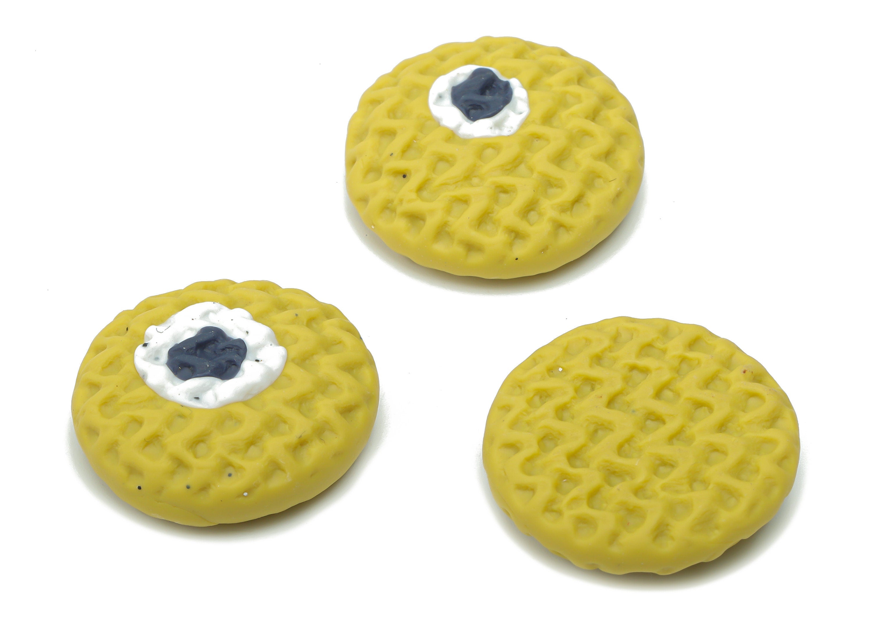 Polymer Clay Waves Round Earring Charms - Polymer Clay Waves Circle Pandant - Jewelry Handmade Making - 20.34x20.34x6.29mm - PC2317 - DOMEDBAZAAR