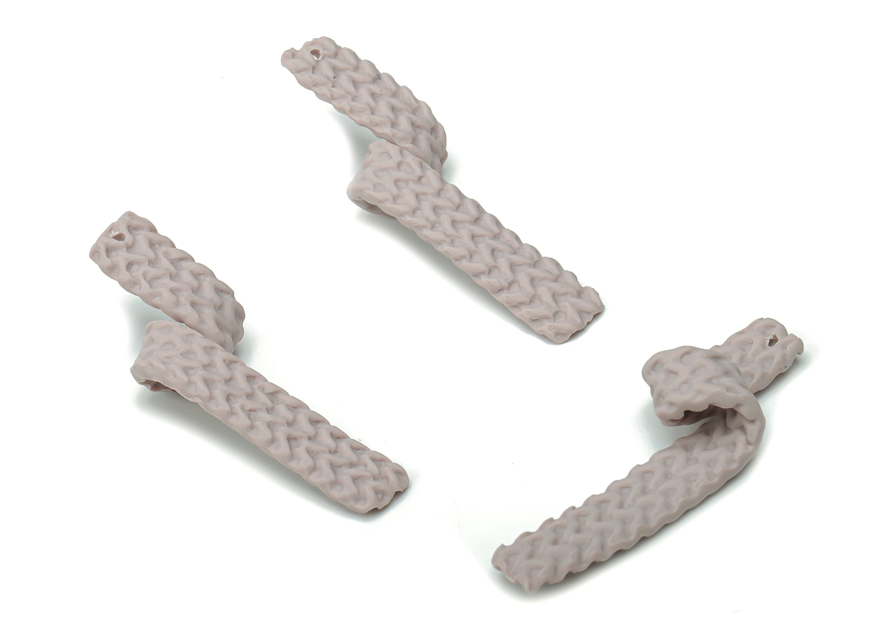 Polymer Clay Texture Wave Knot Earring Charms - Polymer Clay Wave Knot Pandant - Jewelry Handmade Making - 49.23x8.34x2.44mm - PC2314 - DOMEDBAZAAR